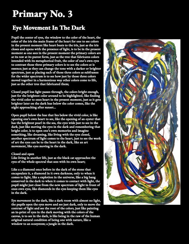 Primary No. 3 Eye Movement in the Dark