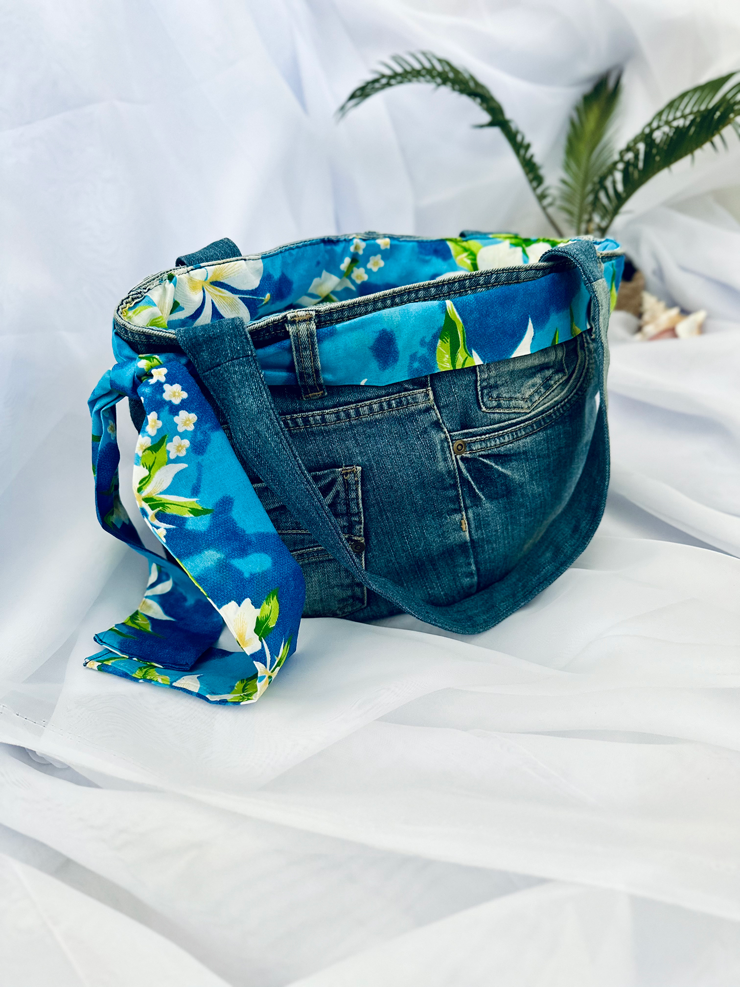 Sac en Jeans Fleuri