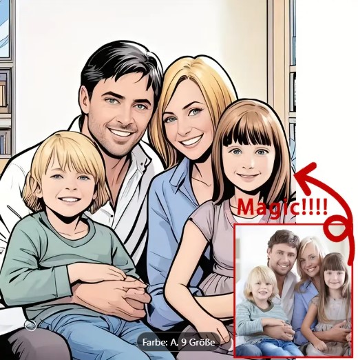 Personalisierte Cartoon-Portraits