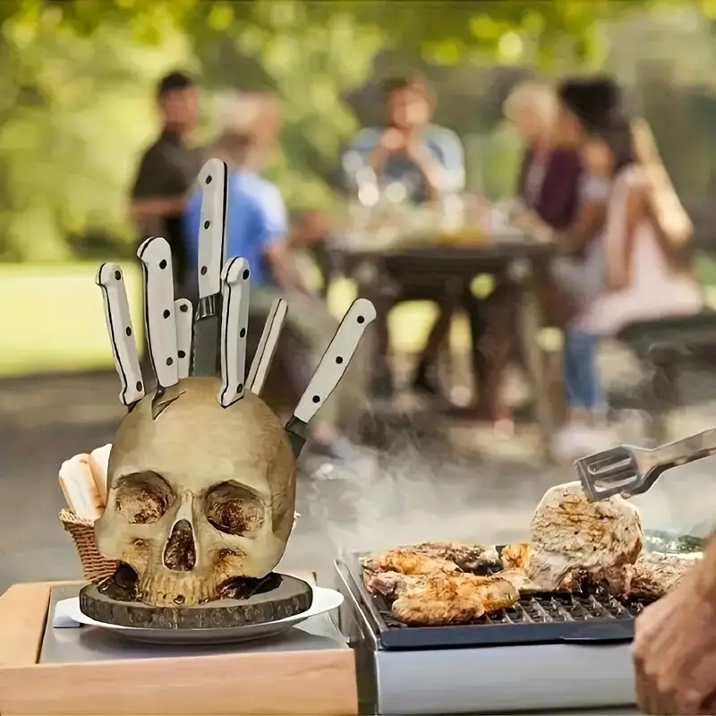 Schädel Messerhalter - Grillen, Küche