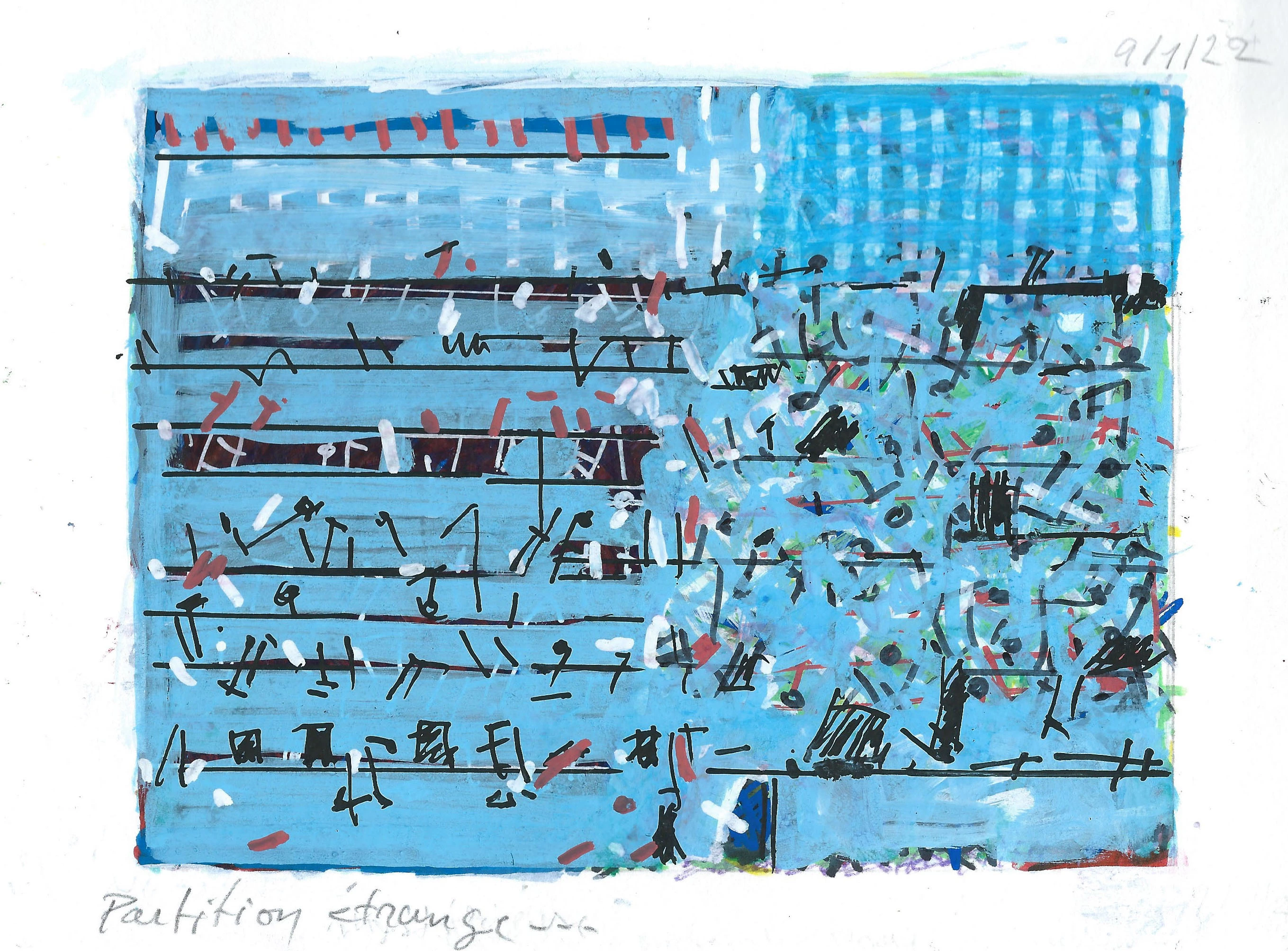 Partition étrange - 15x20 cm