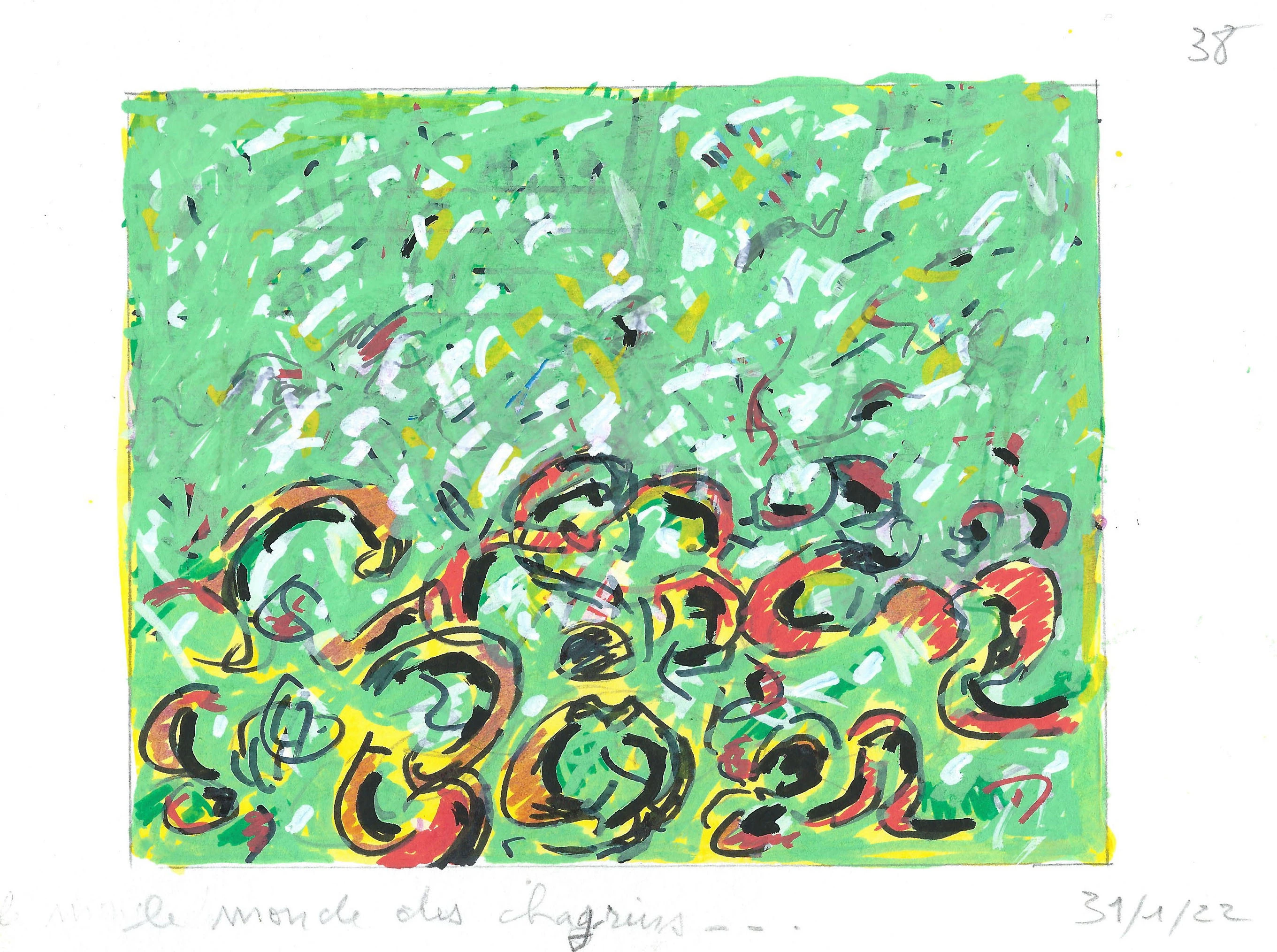 Le monde des chagrins - 15x20 cm