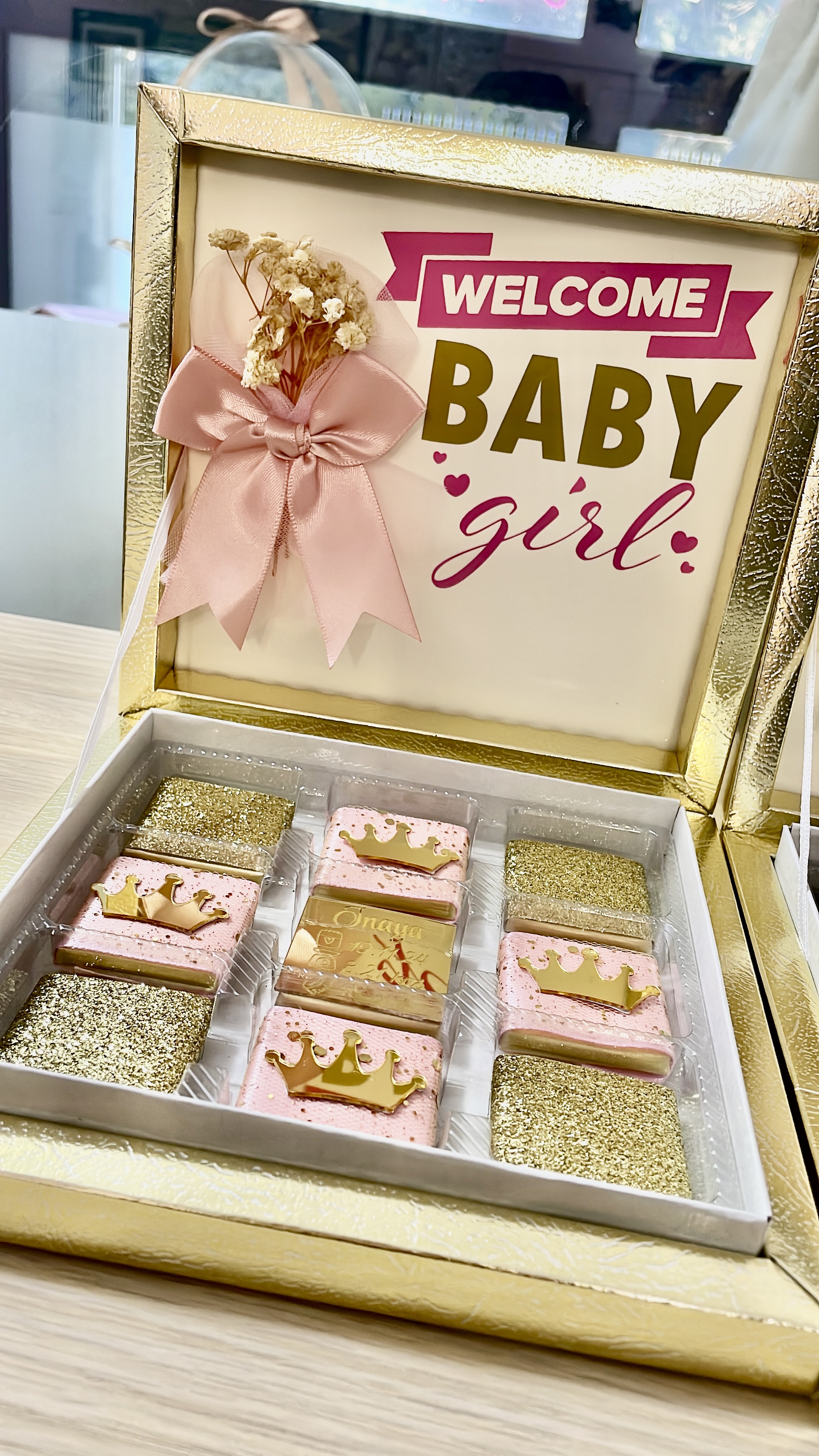 Coffret chocolats naissance