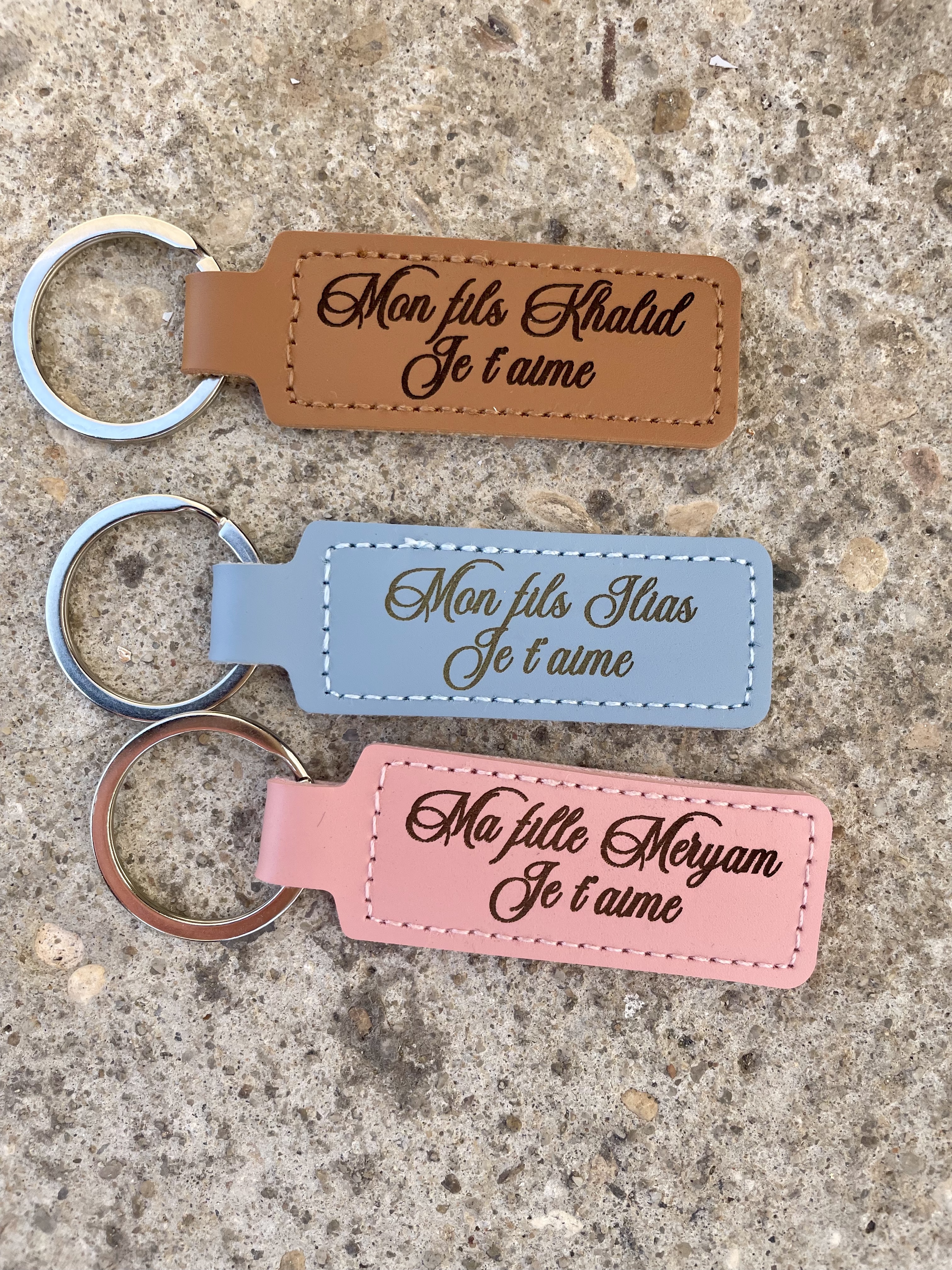 Porte-clés Personnalisé en Cuir Synthétique