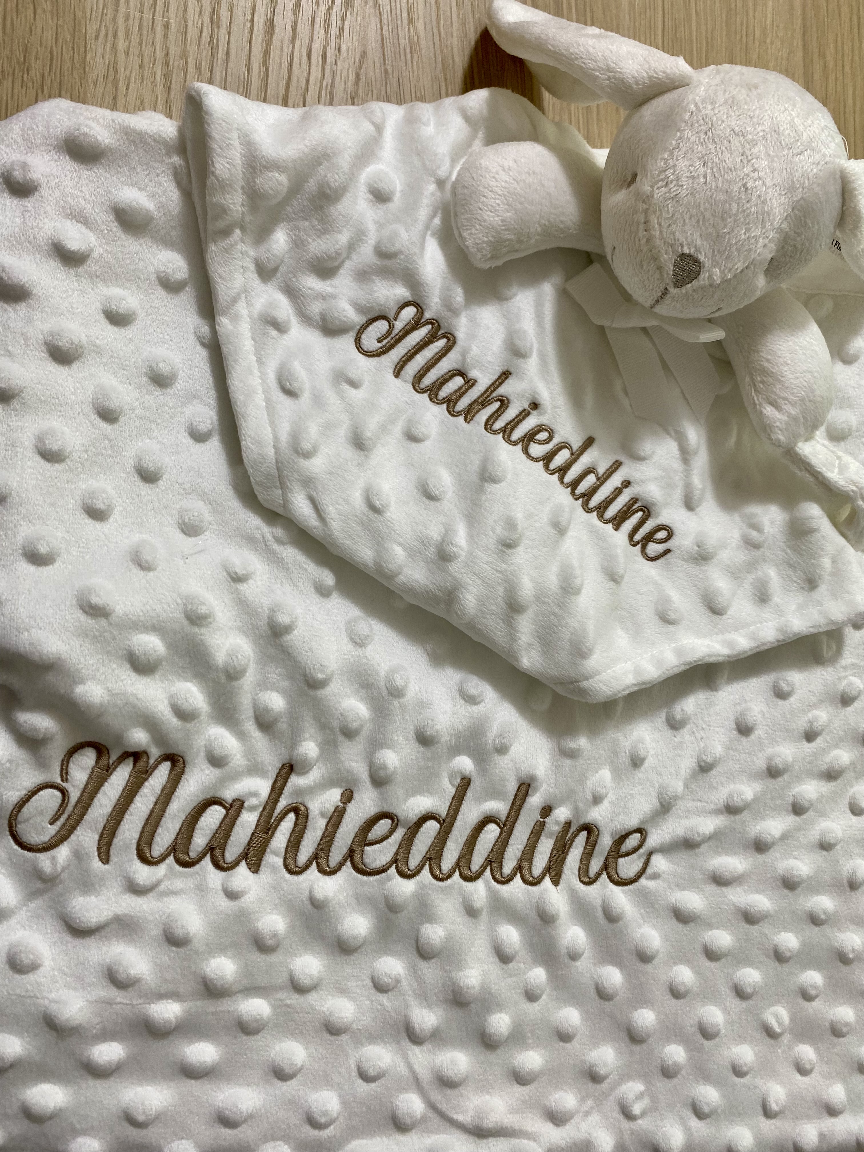 Coffret Naissance Personnalisé - Doudou & Plaid