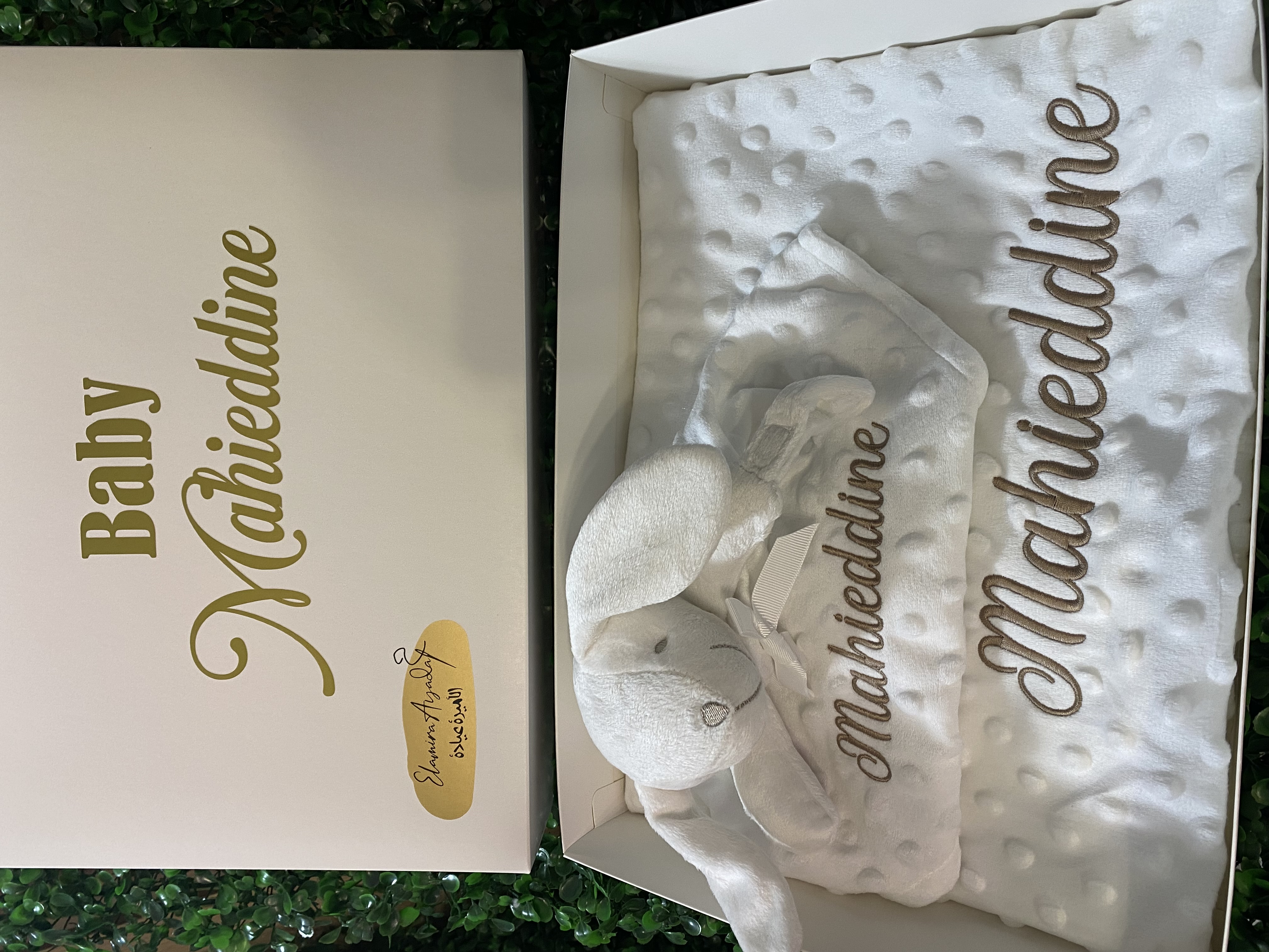 Coffret Naissance Personnalisé - Doudou & Plaid