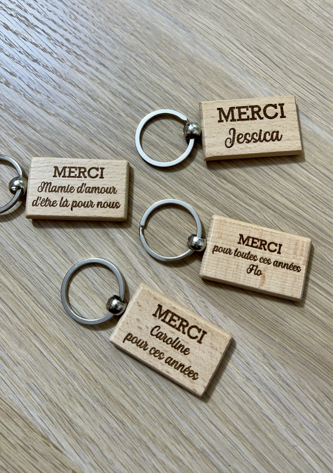 Porte-clés en bois personnalisé