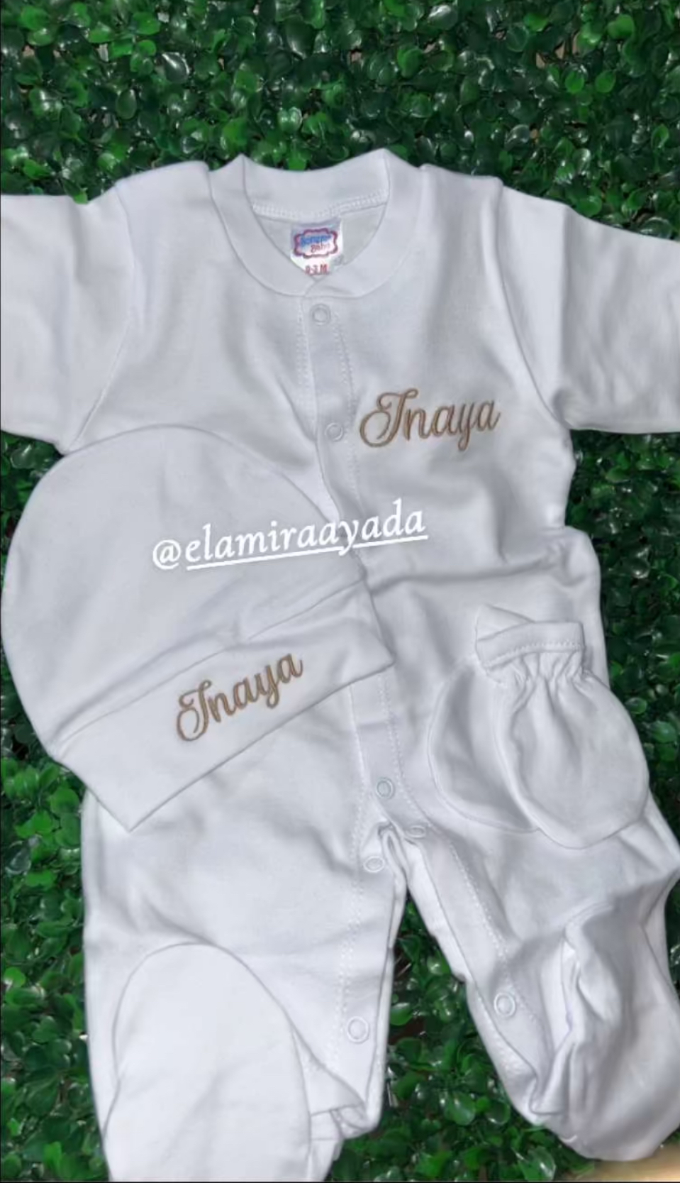 Ensemble Naissance Bébé Personnalisé – Pyjama + Bonnet