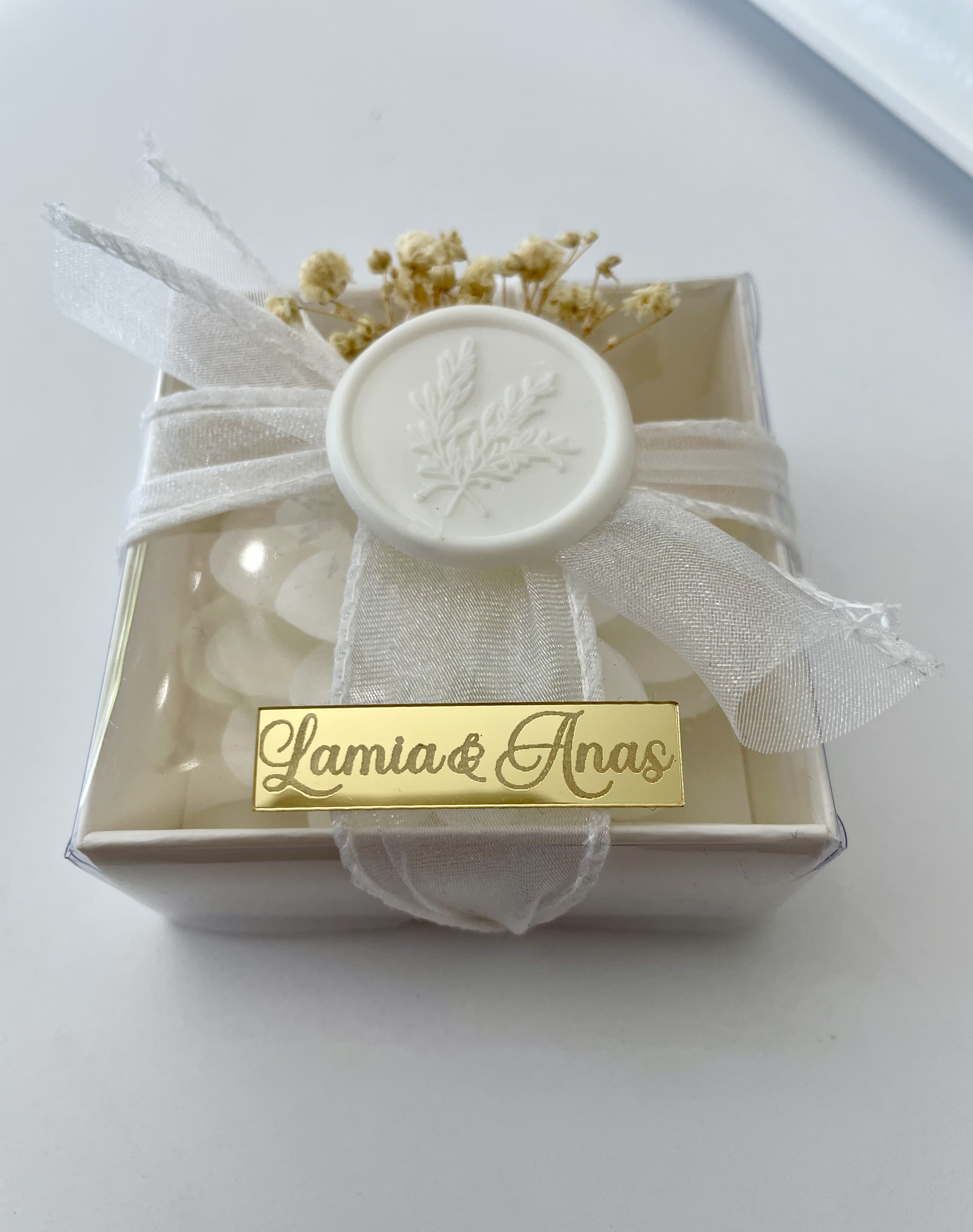 Bougies Fleur Personnalisées - Lot de 10