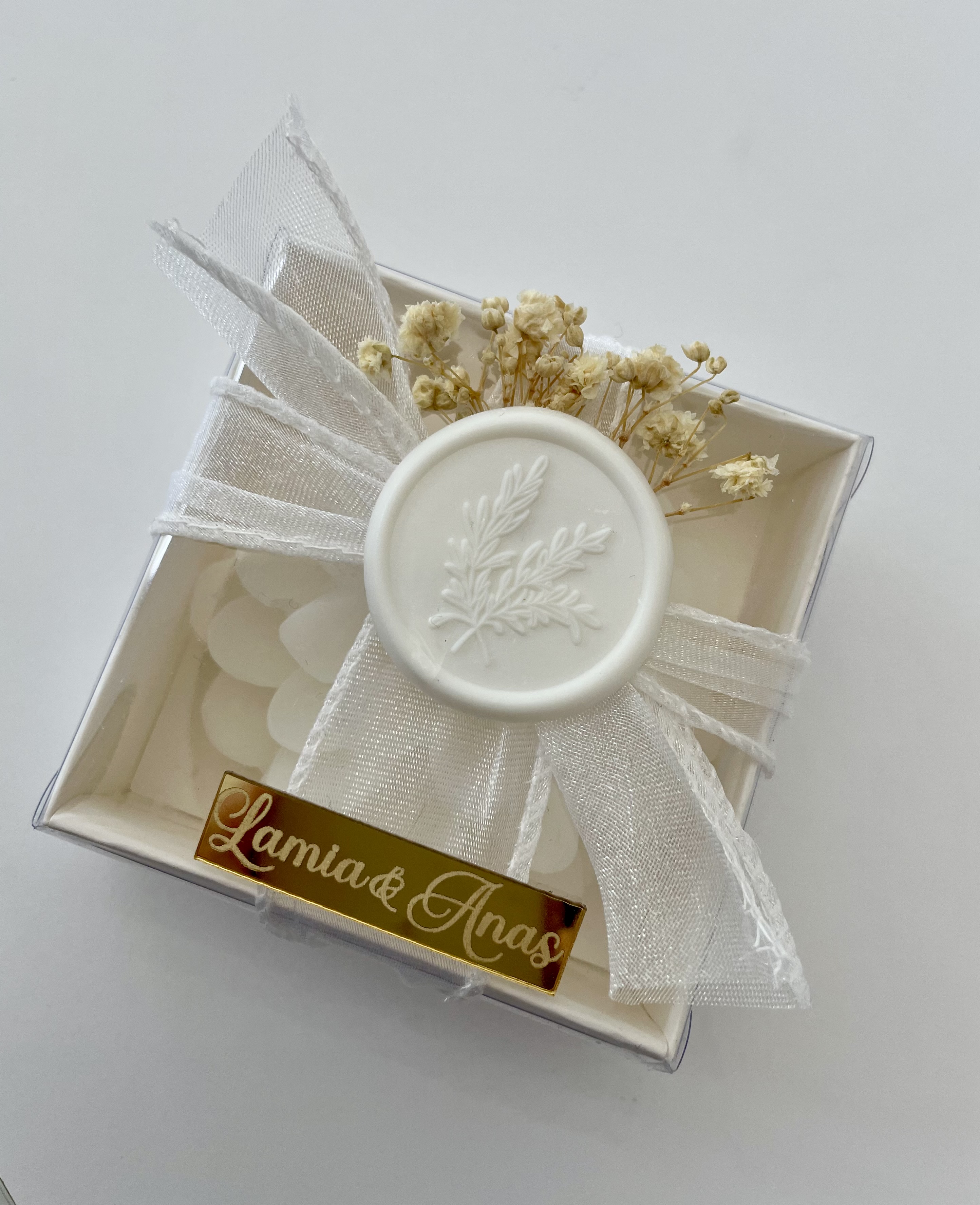Bougies Fleur Personnalisées - Lot de 10