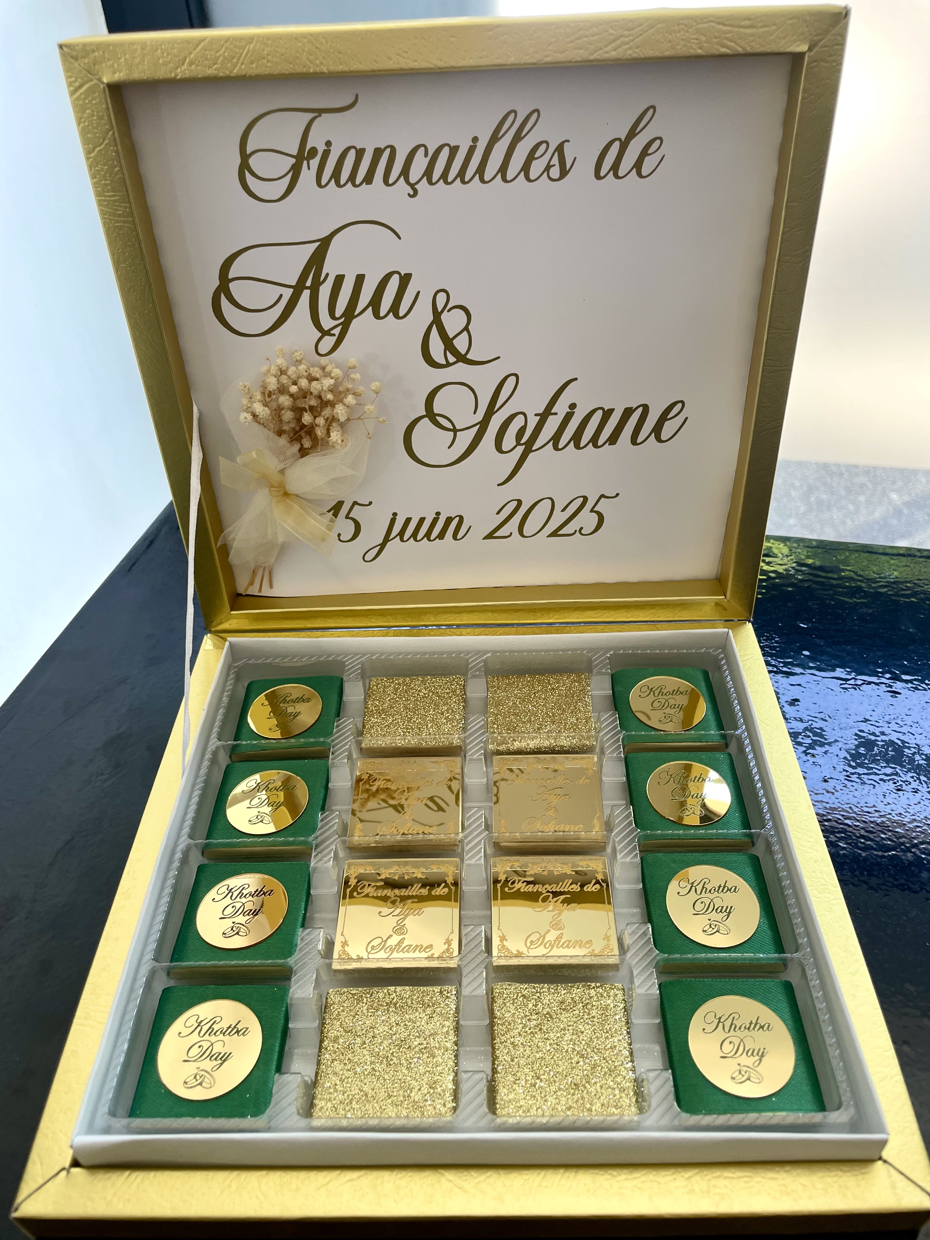 Coffret chocolats « Fiançailles »