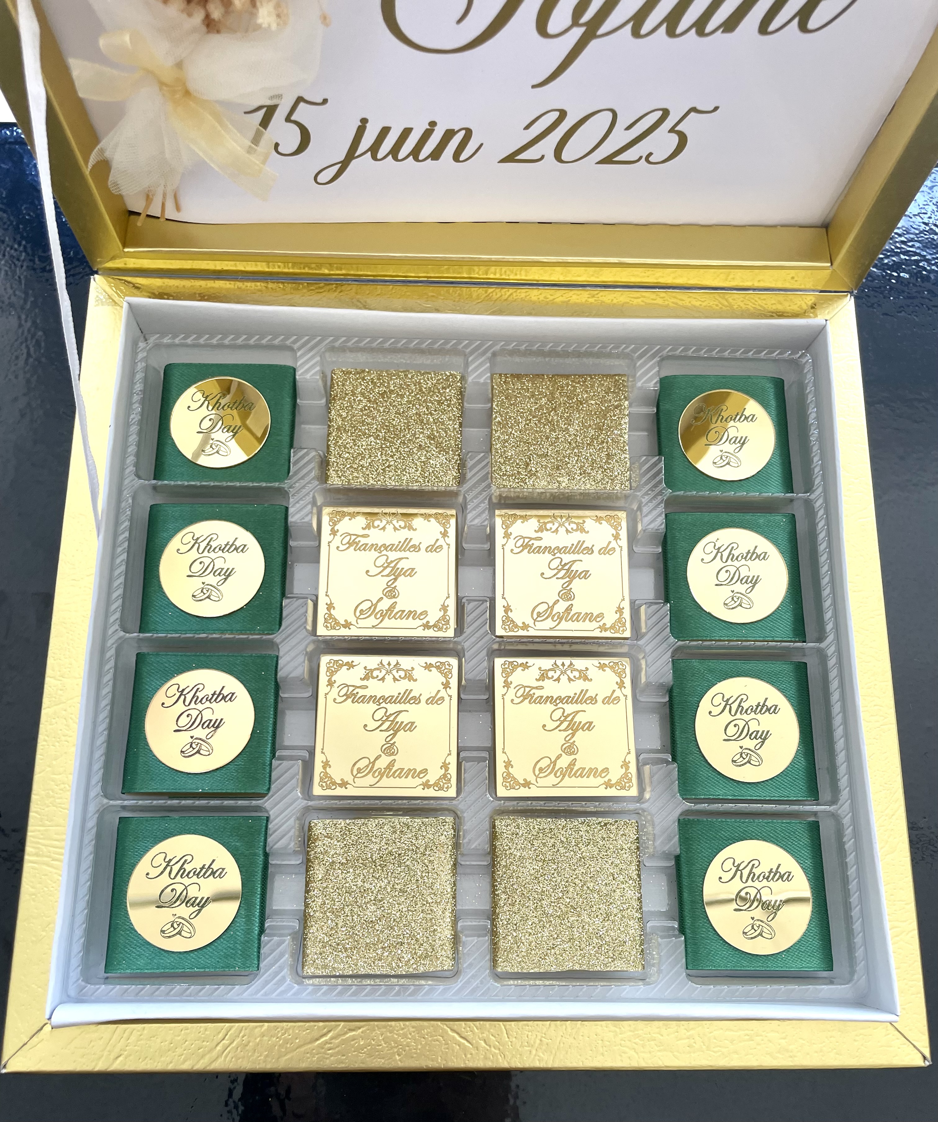Coffret chocolats « Fiançailles »