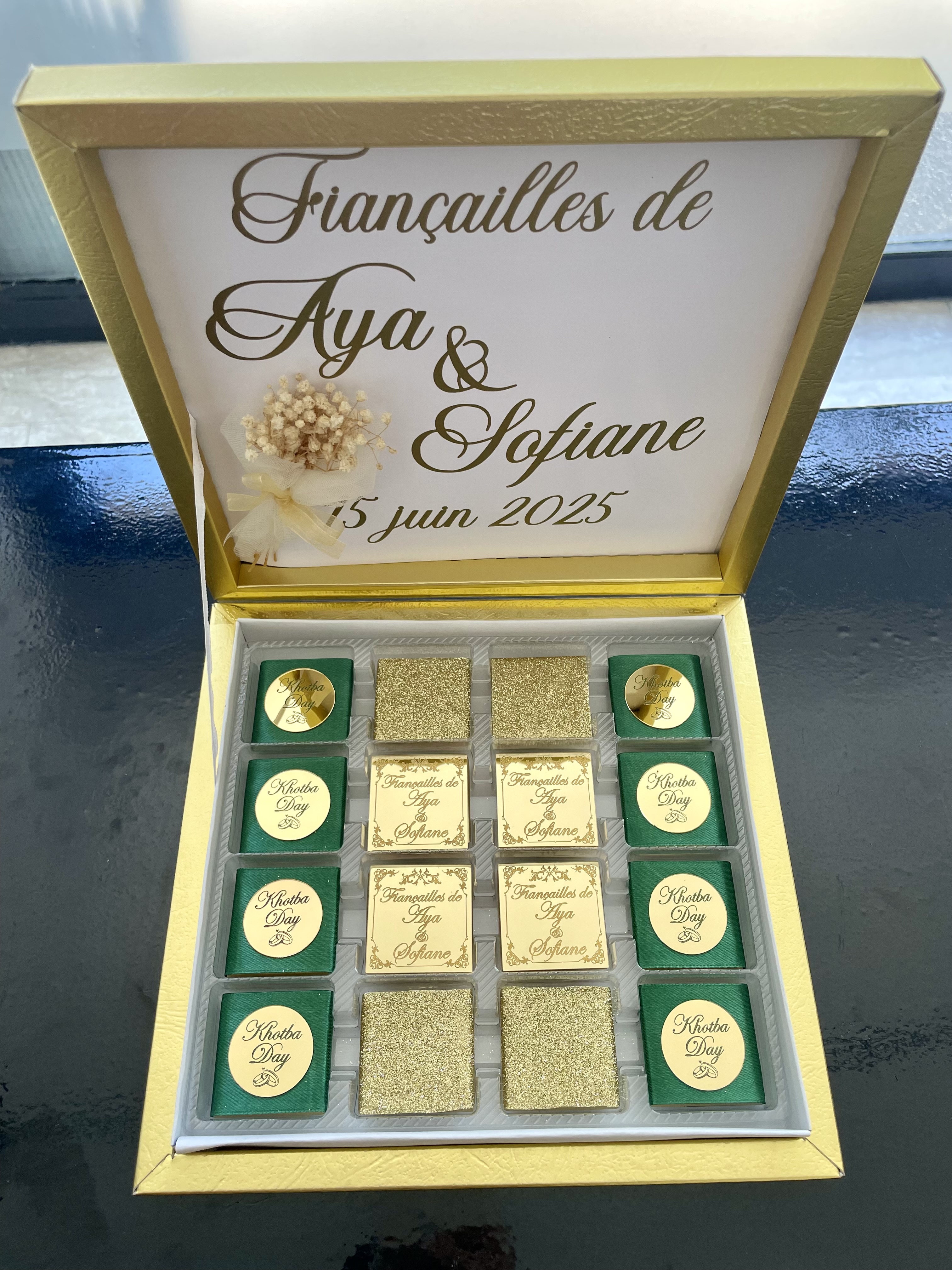 Coffret chocolats « Fiançailles »