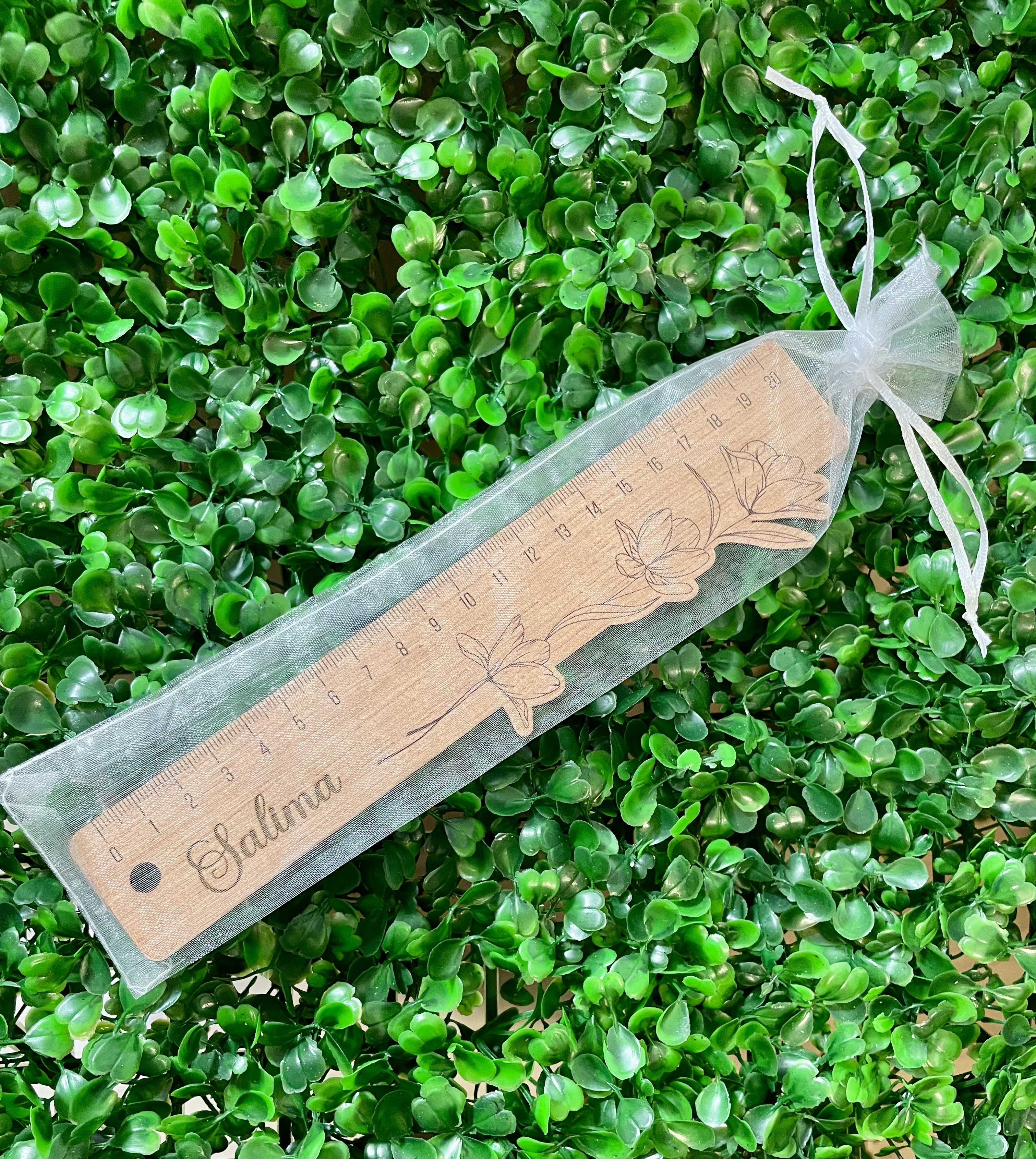 Règle en bois personnalisée