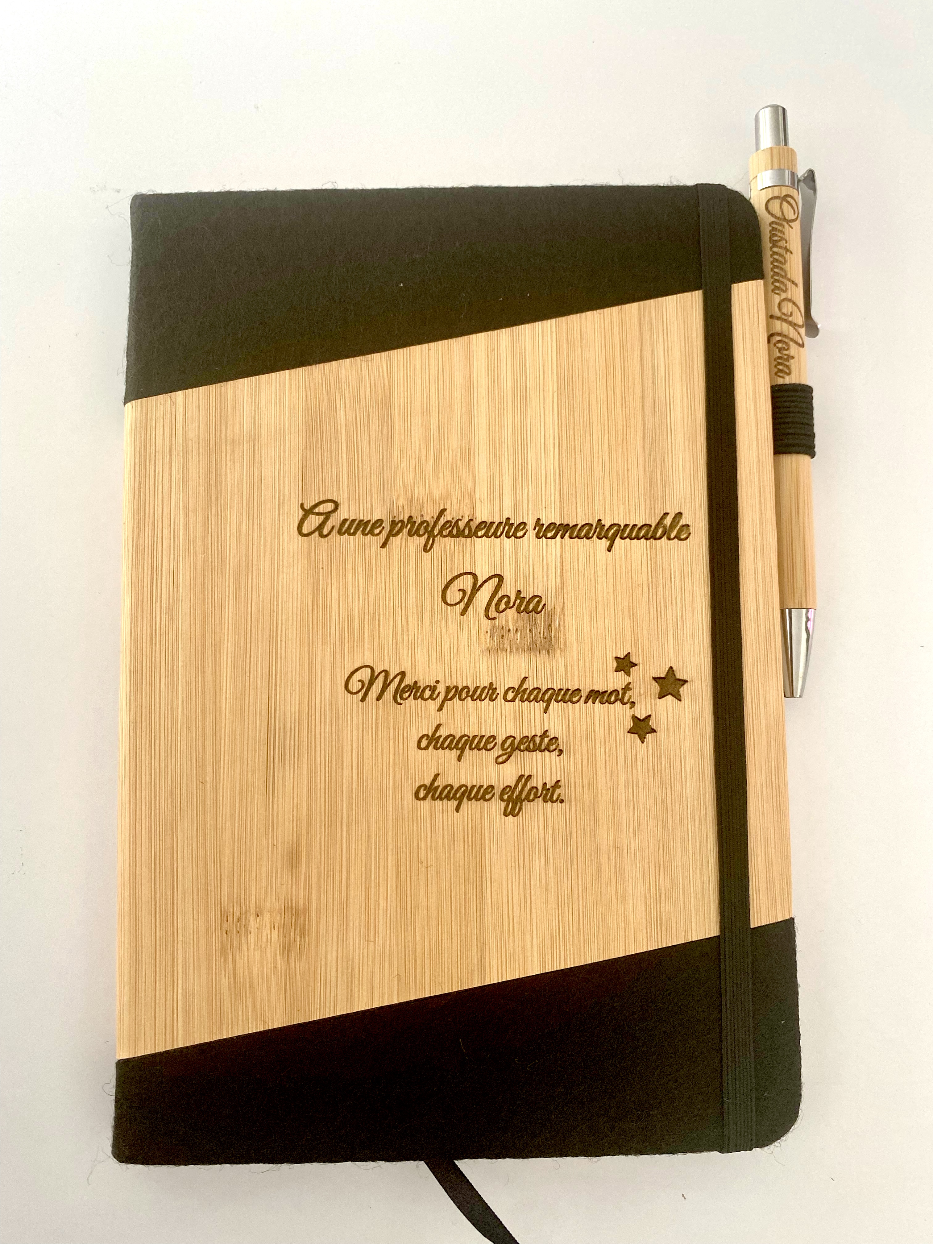 Carnet Prestige à couverture bois
