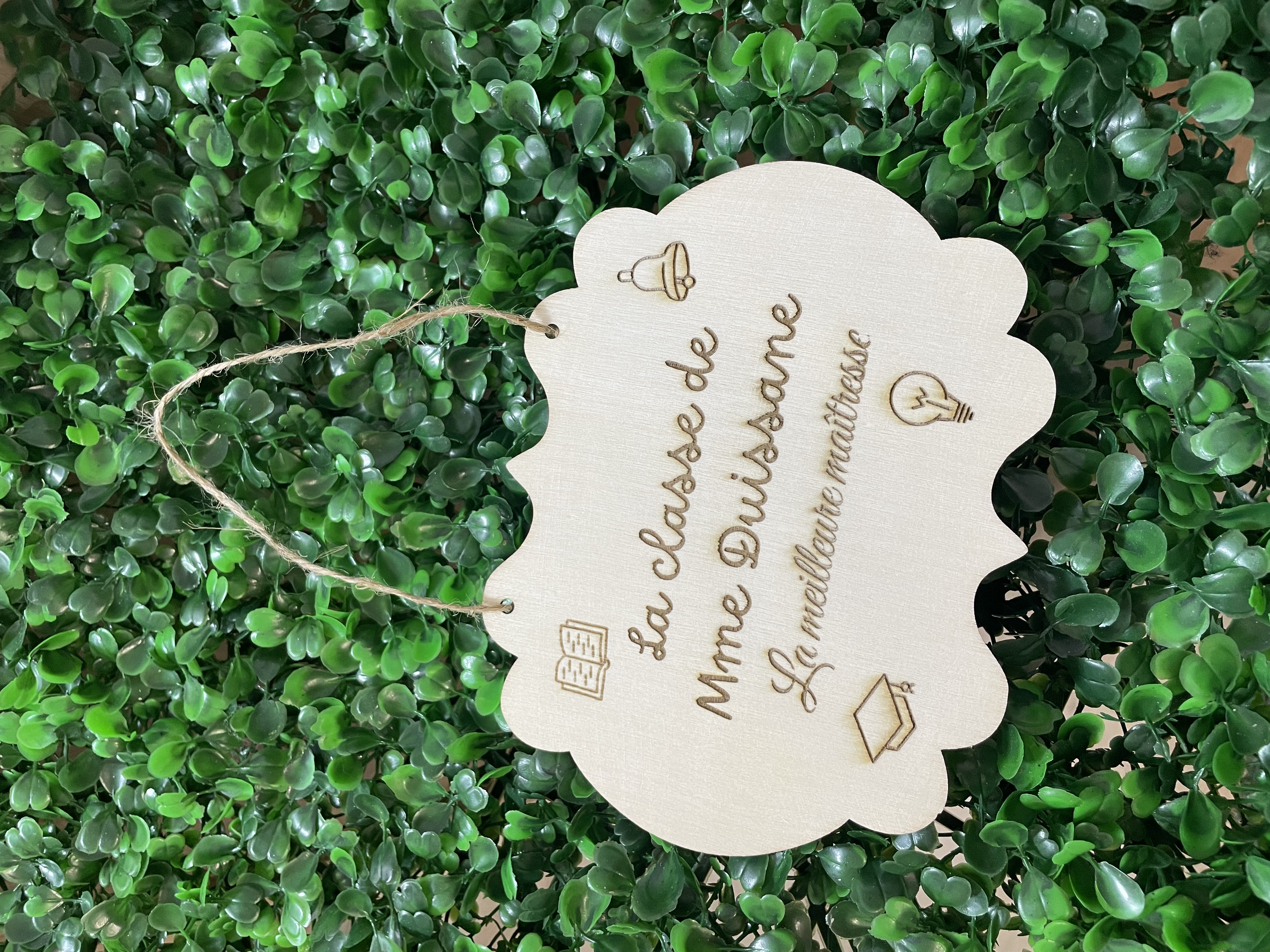 Plaque personnalisée
