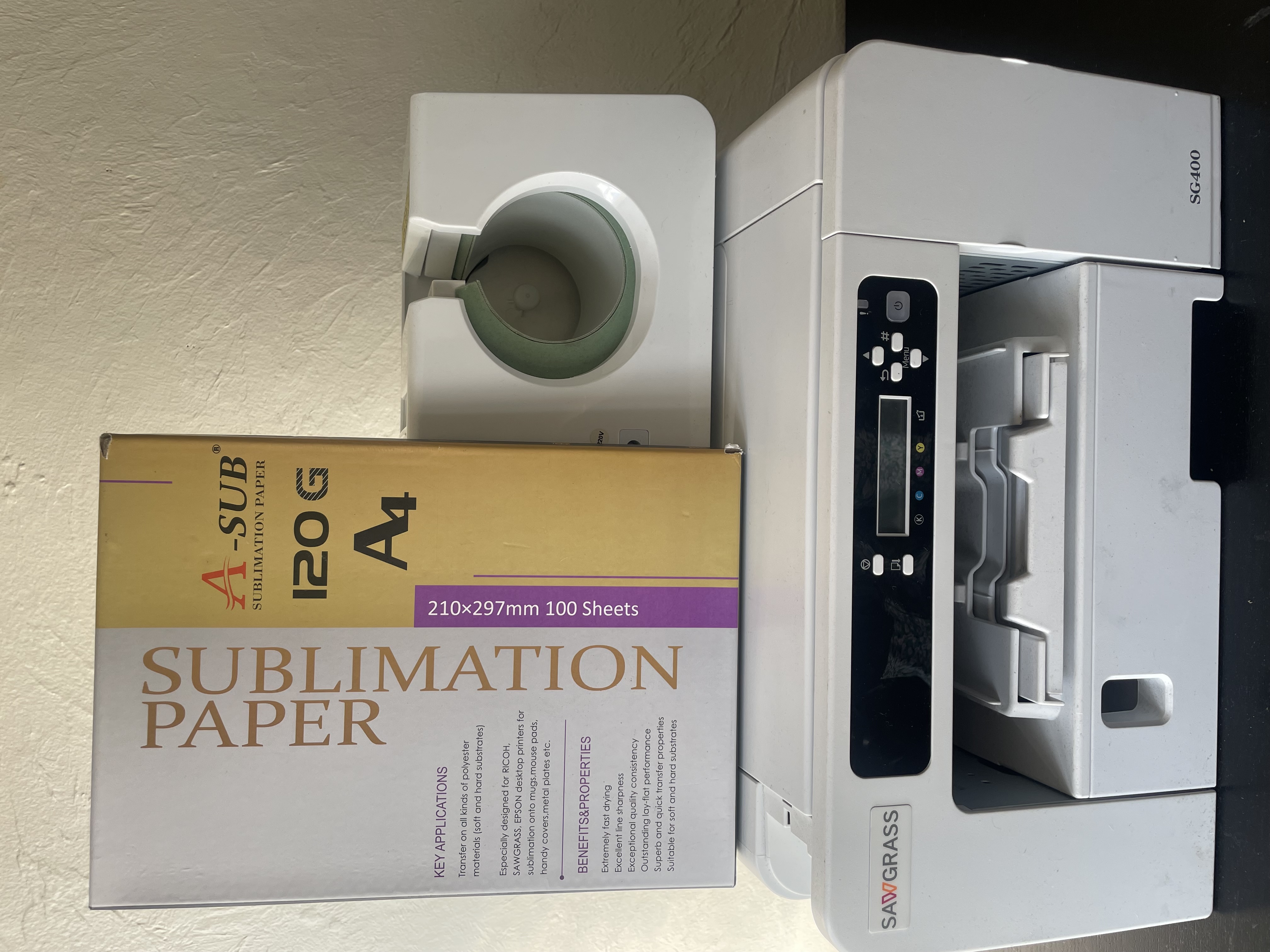Lot complet sublimation : imprimante Sawgrass SG400 + presse à mug + papier