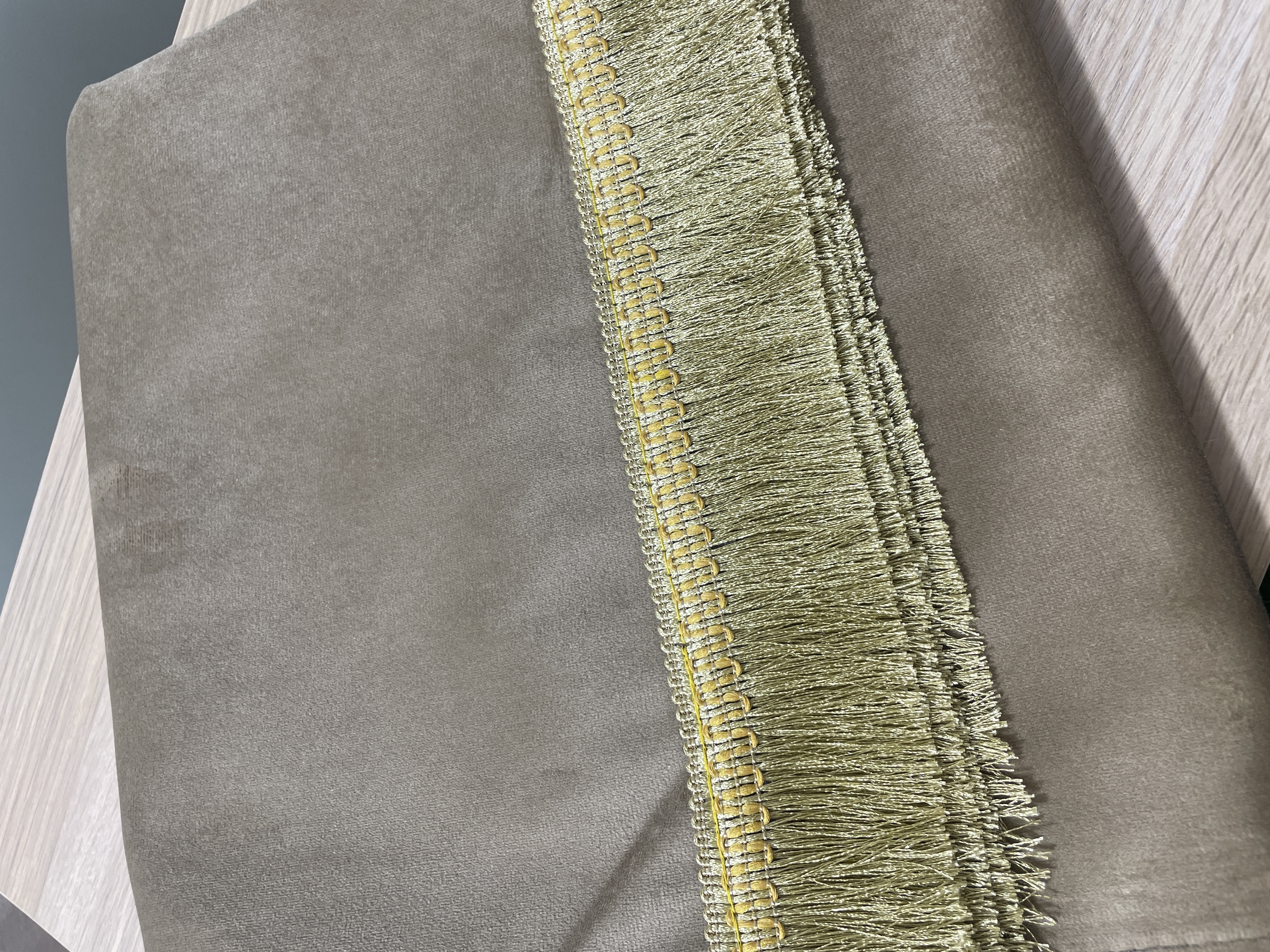Tapis de prière luxe à frange dorée