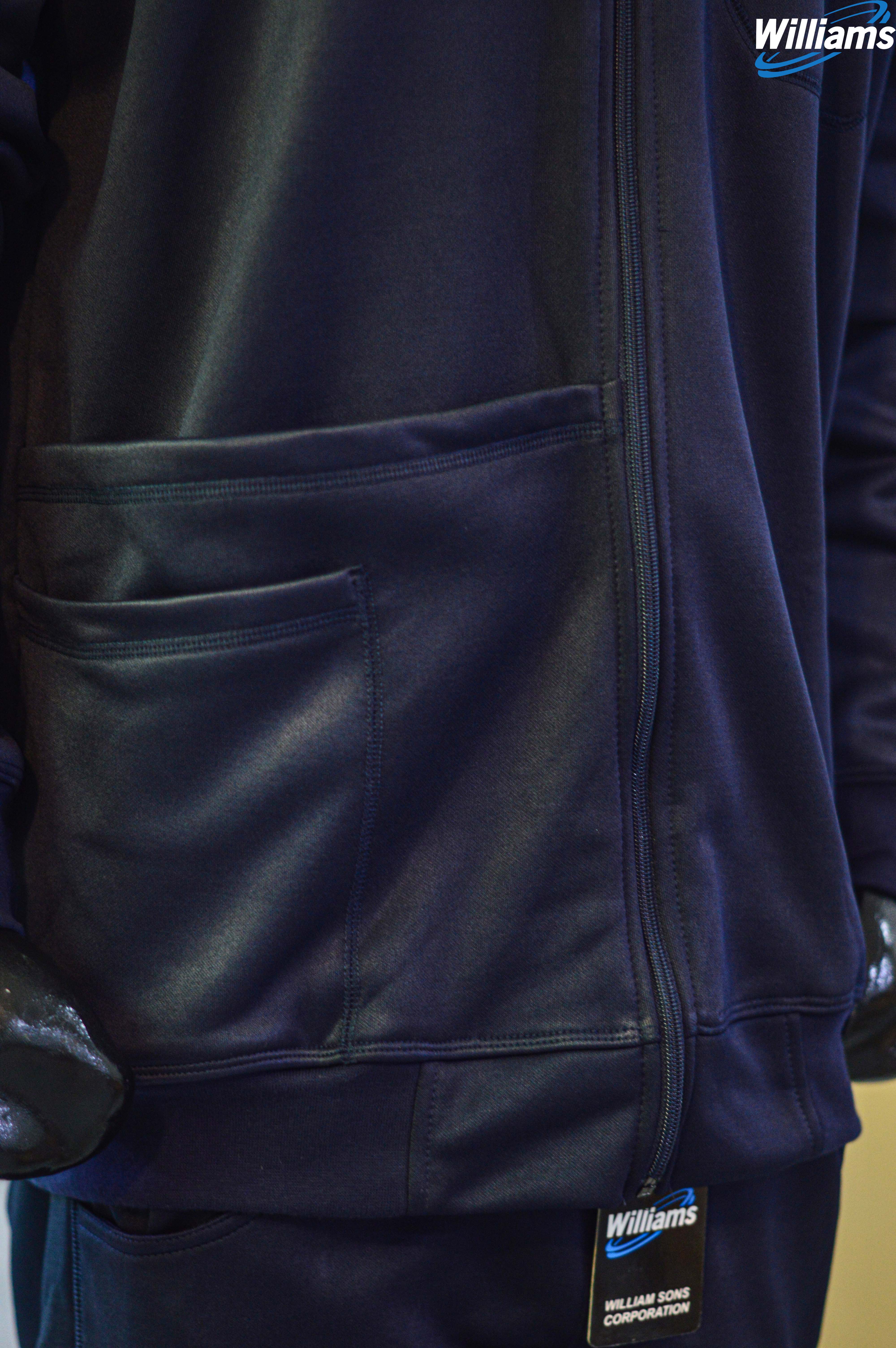 Dark Blue Men's Scrub Jacket | William Sons Corp