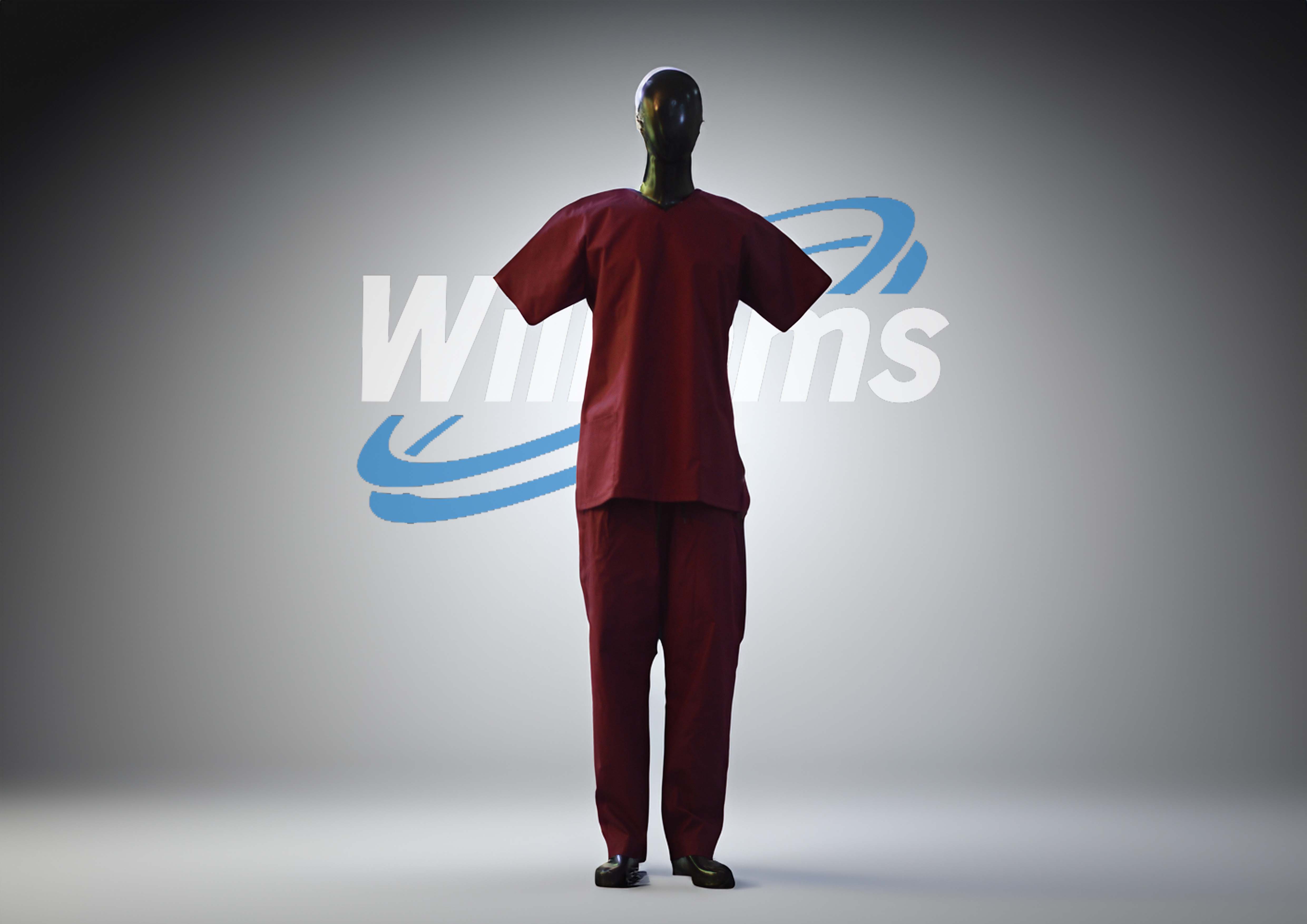 Maroon Nurse Scrub | Wrinkle-Free & Stretchable | William Sons Corp