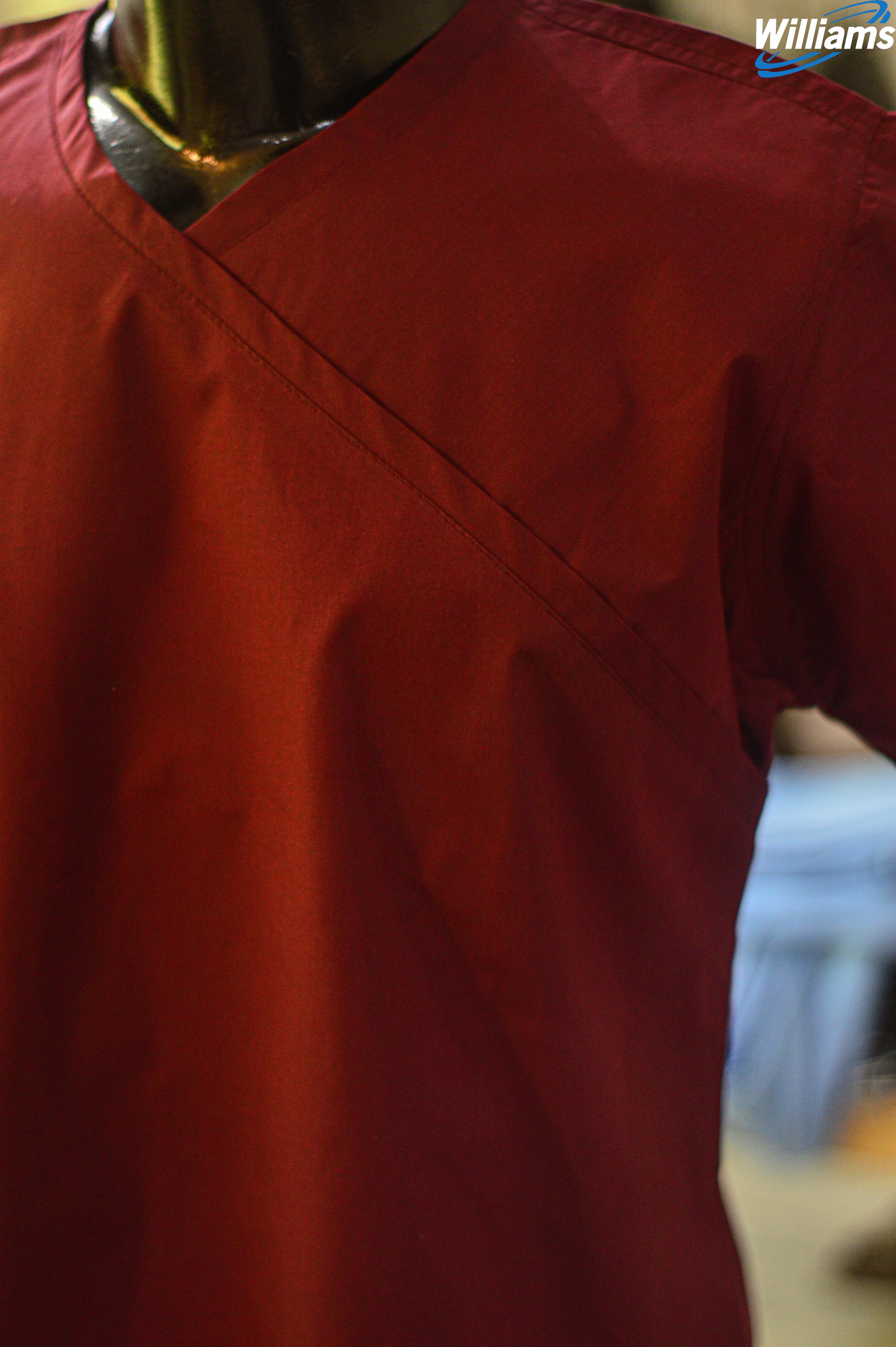 Maroon Nurse Scrub | Wrinkle-Free & Stretchable | William Sons Corp