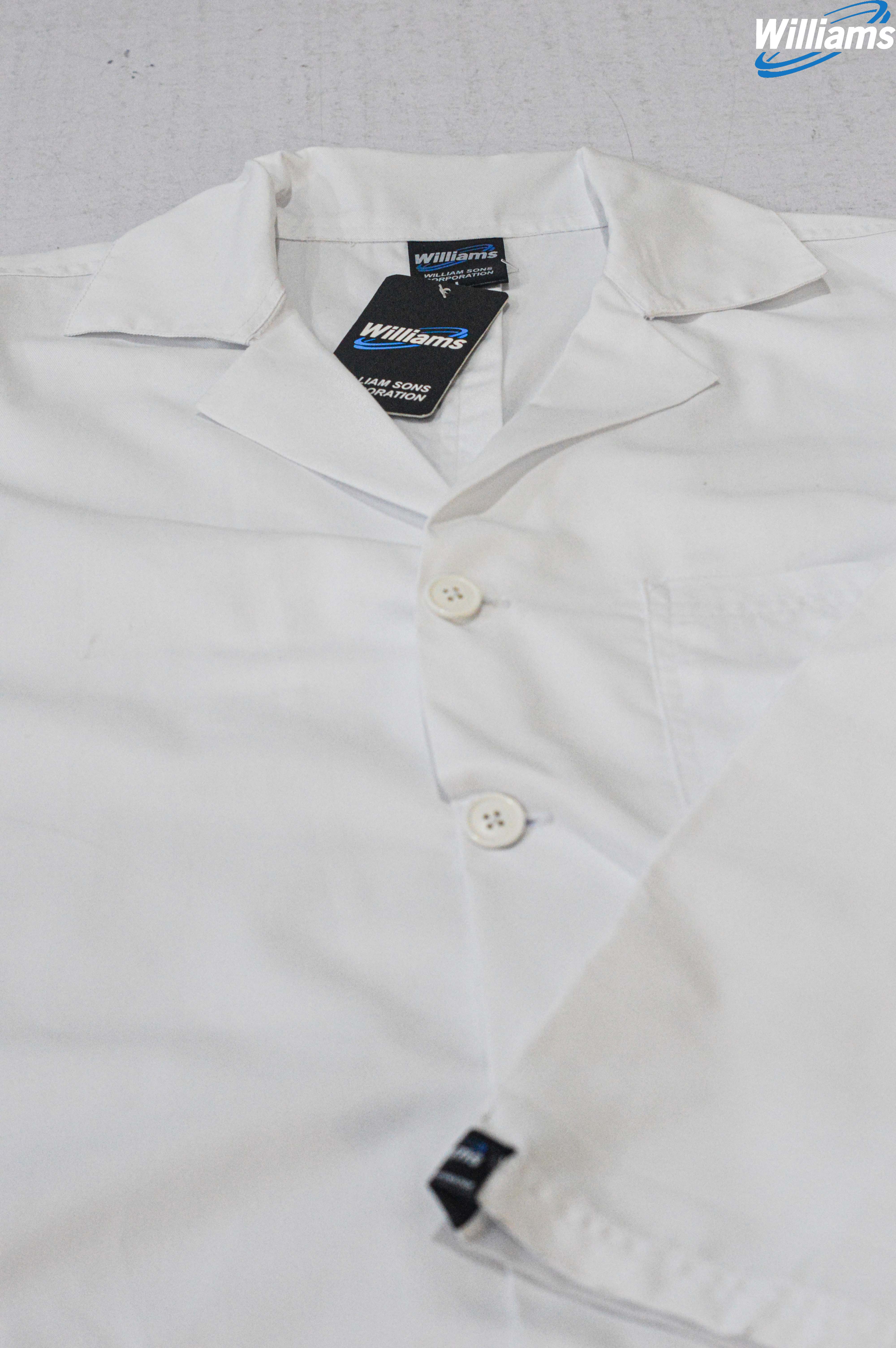 White Unisex Lab Coat | Professional & Functional | William Sons Corp