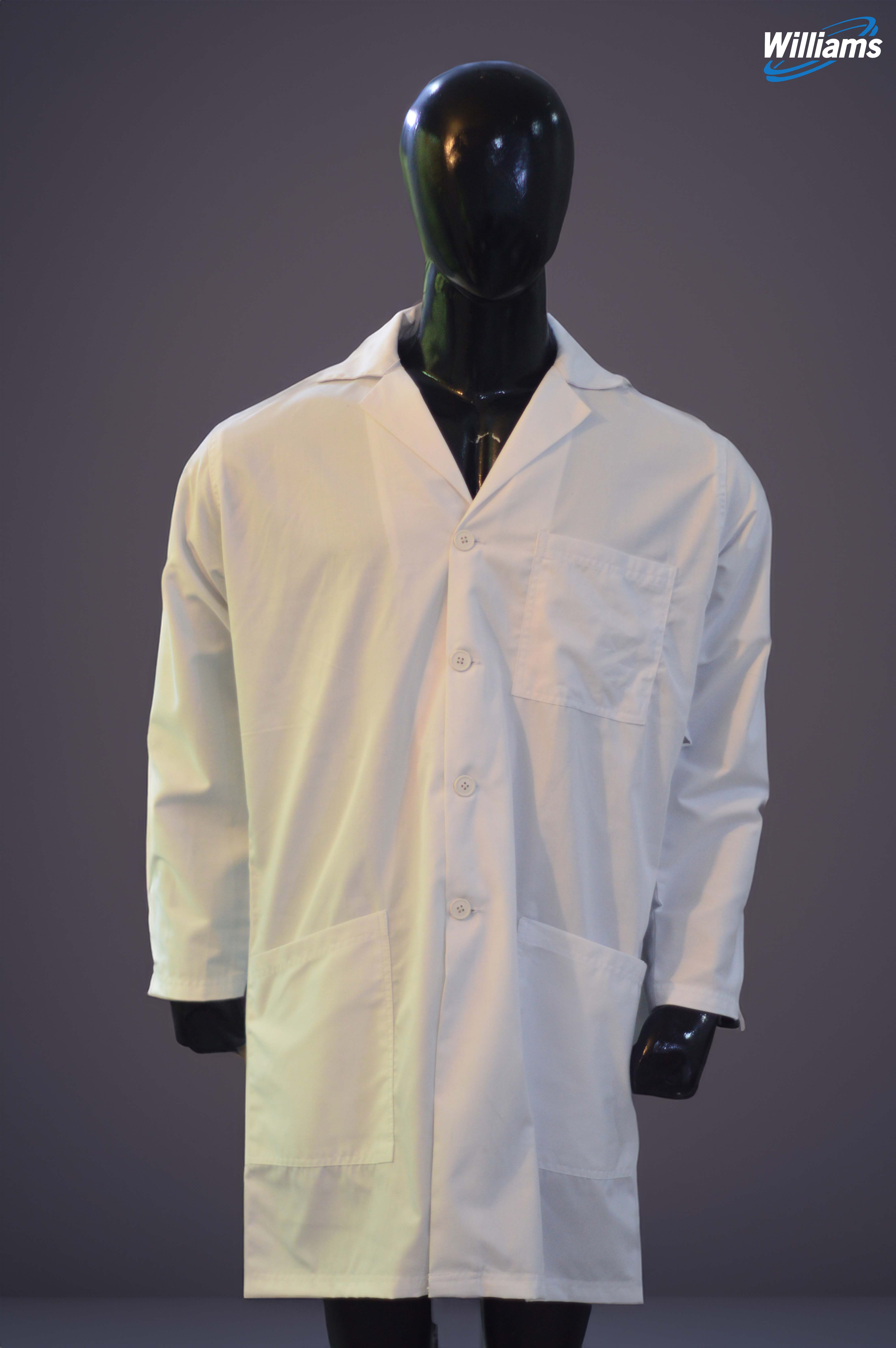 White Unisex Lab Coat | Professional & Functional | William Sons Corp