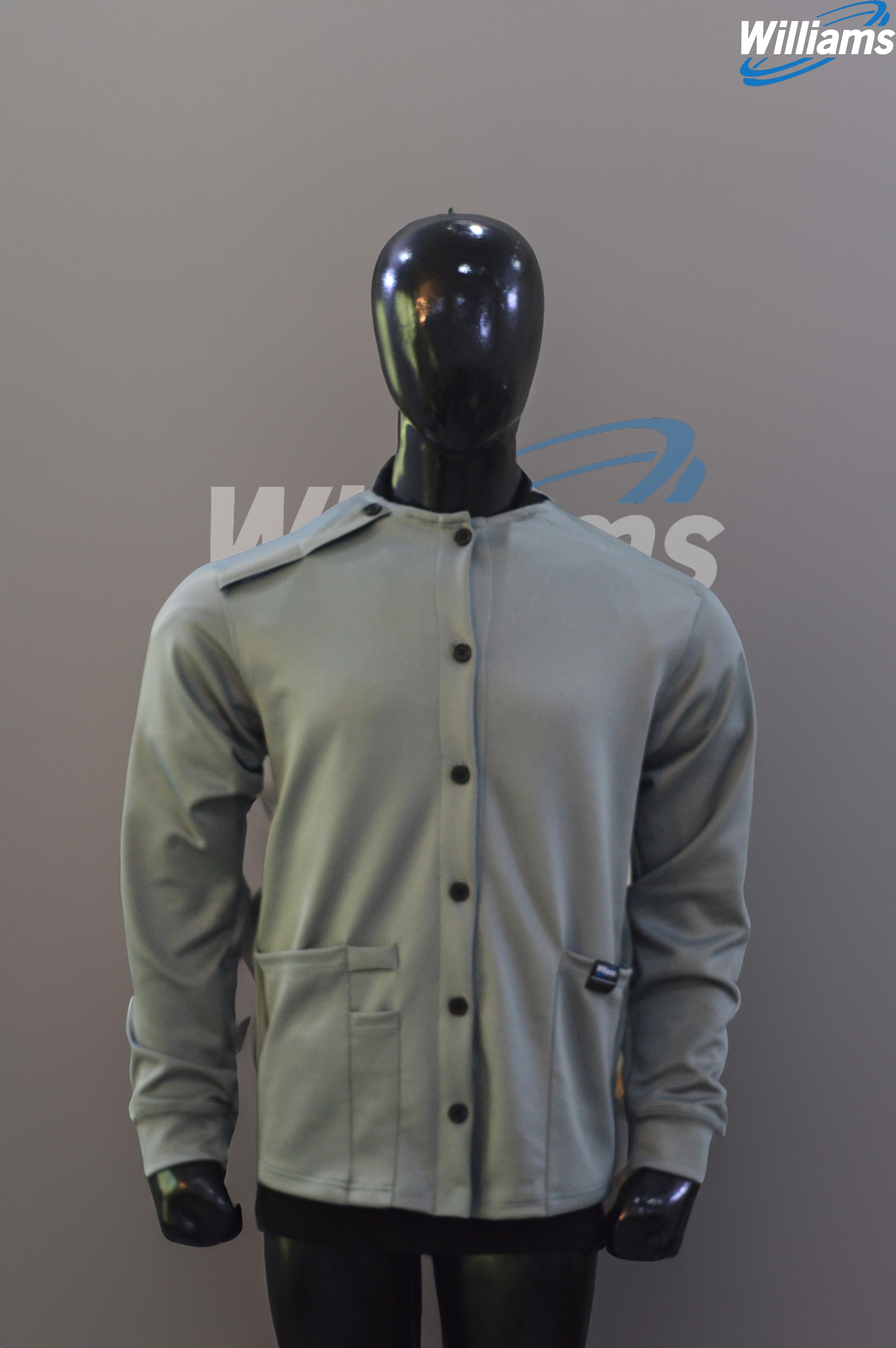 Silver Grey Button Down Jacket | William Sons Corp