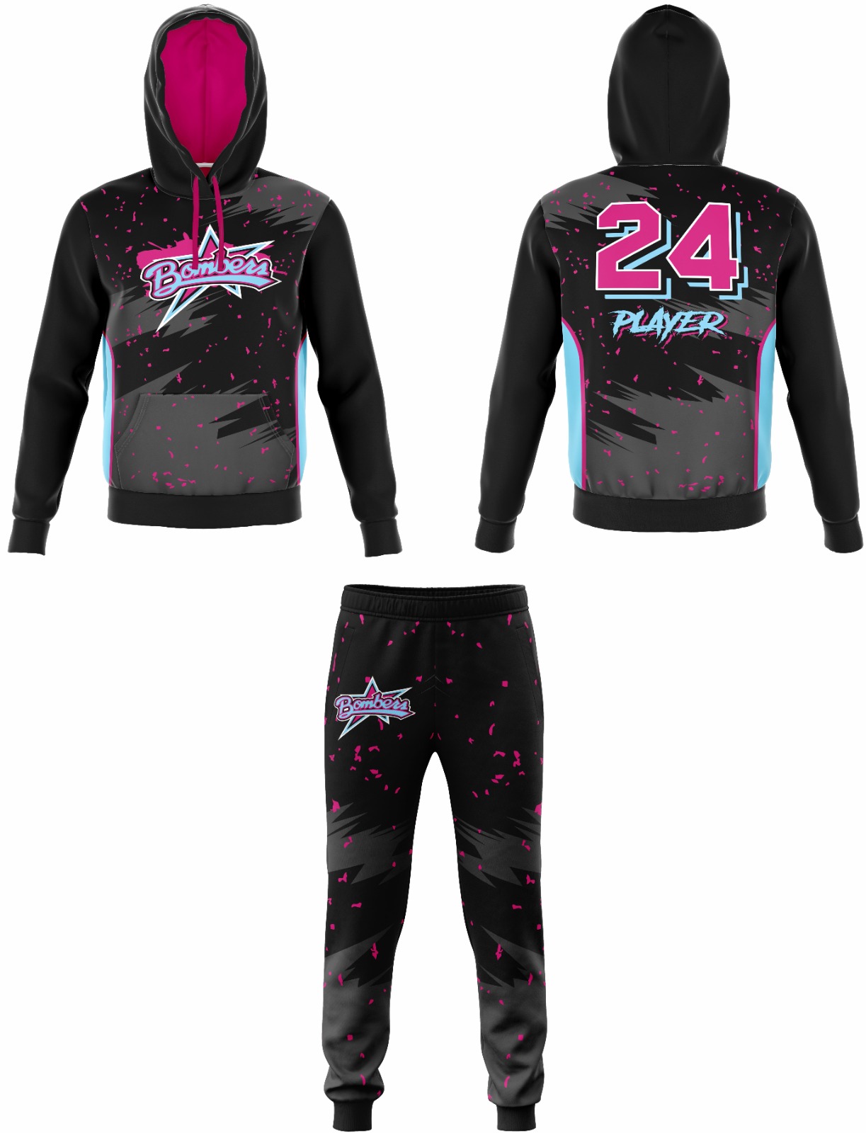 Custom Sports Hoodie and Pants Set