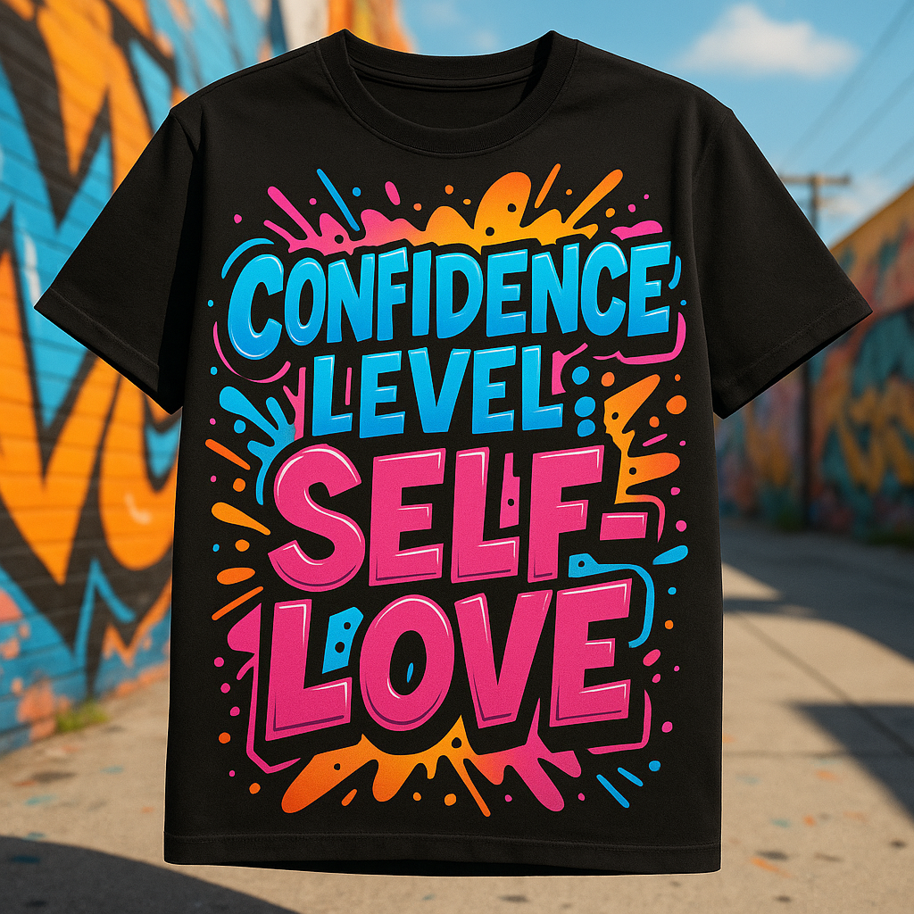 Confidence Level: Self-Love Tee – Bold Empowerment Streetwear