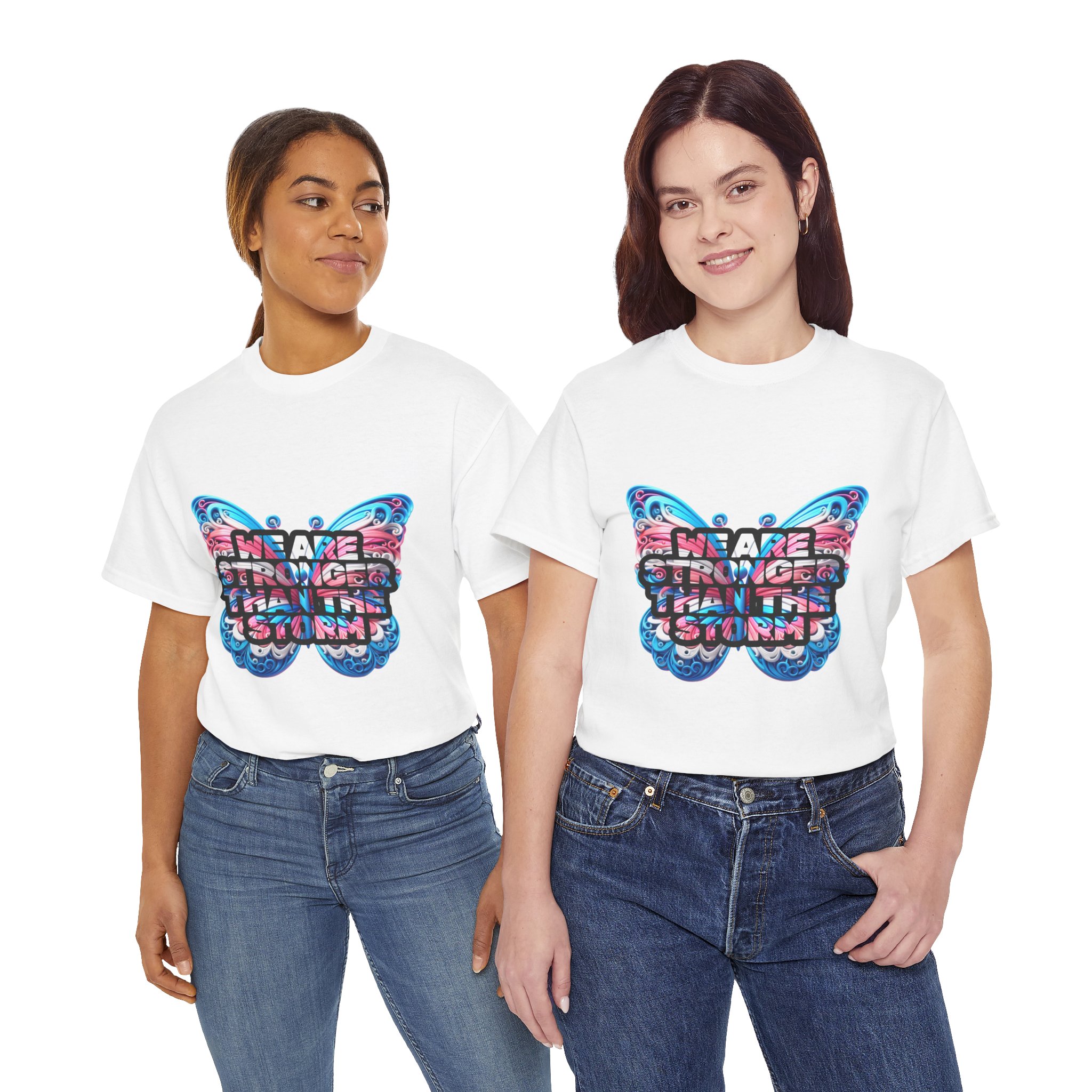 Stronger Than the Storm – Trans Pride Butterfly T-Shirt