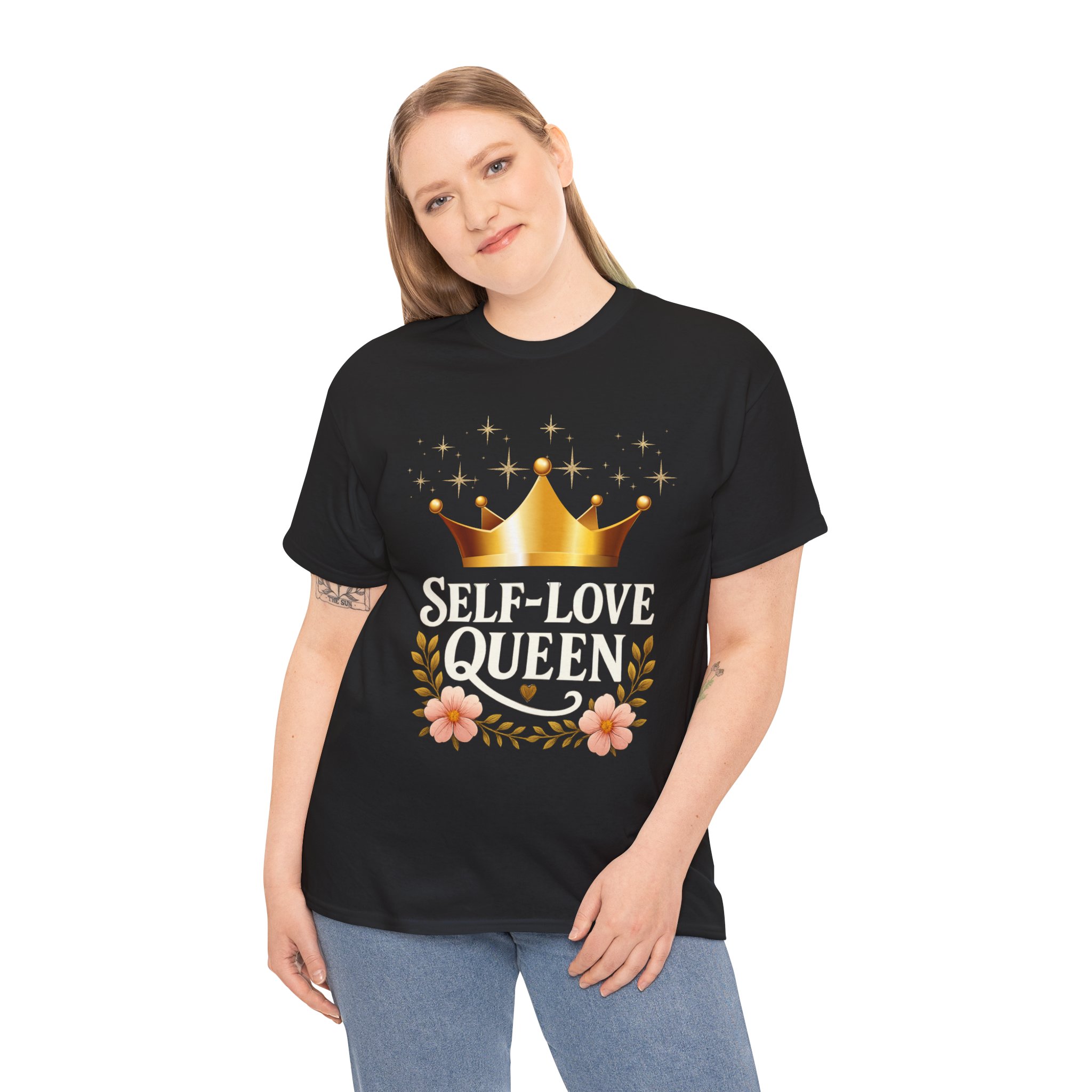 Self-Love Queen Tee – Empowerment Crown Graphic Shirt