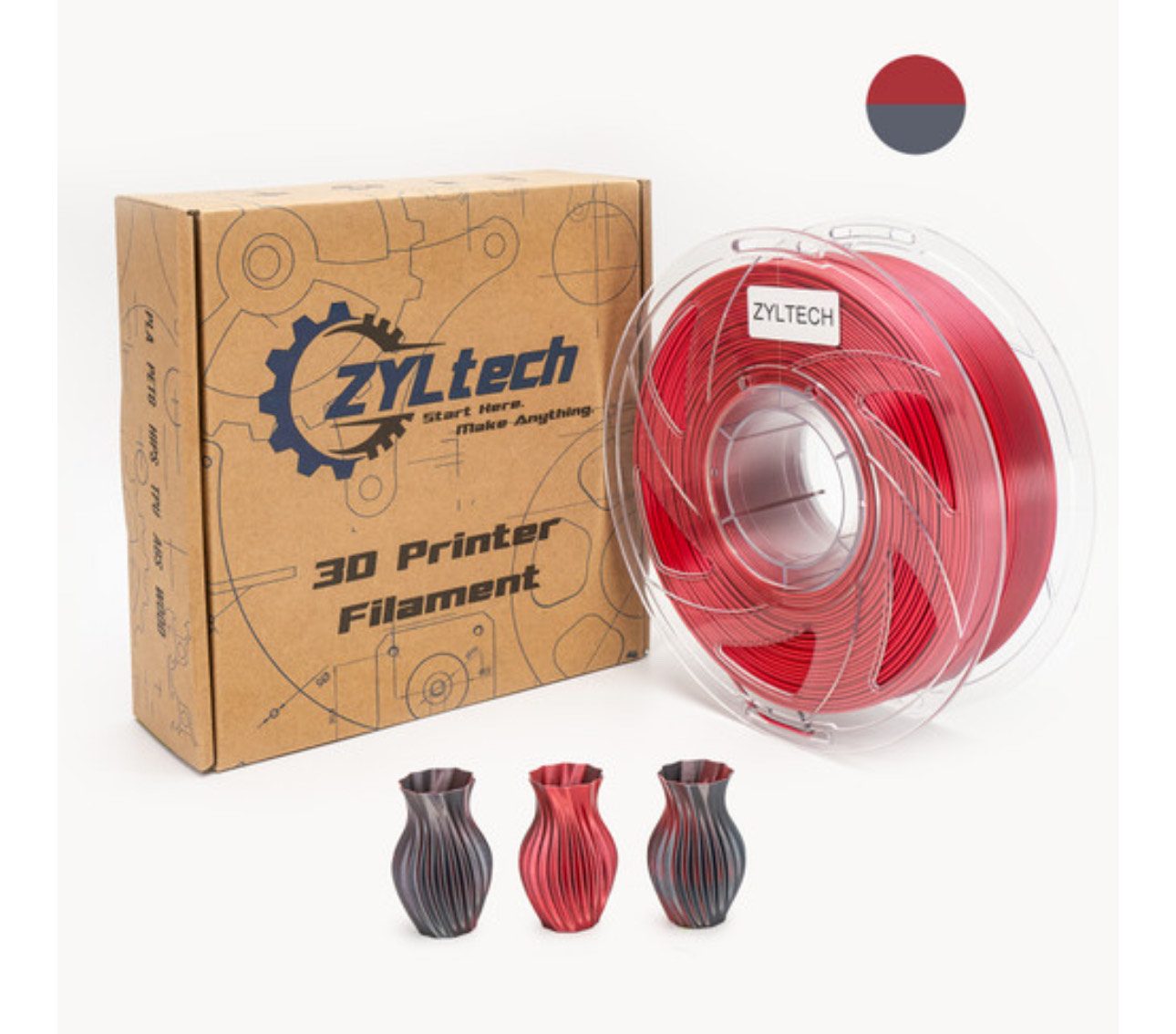 ZYLtech Dual Color Silk PLA