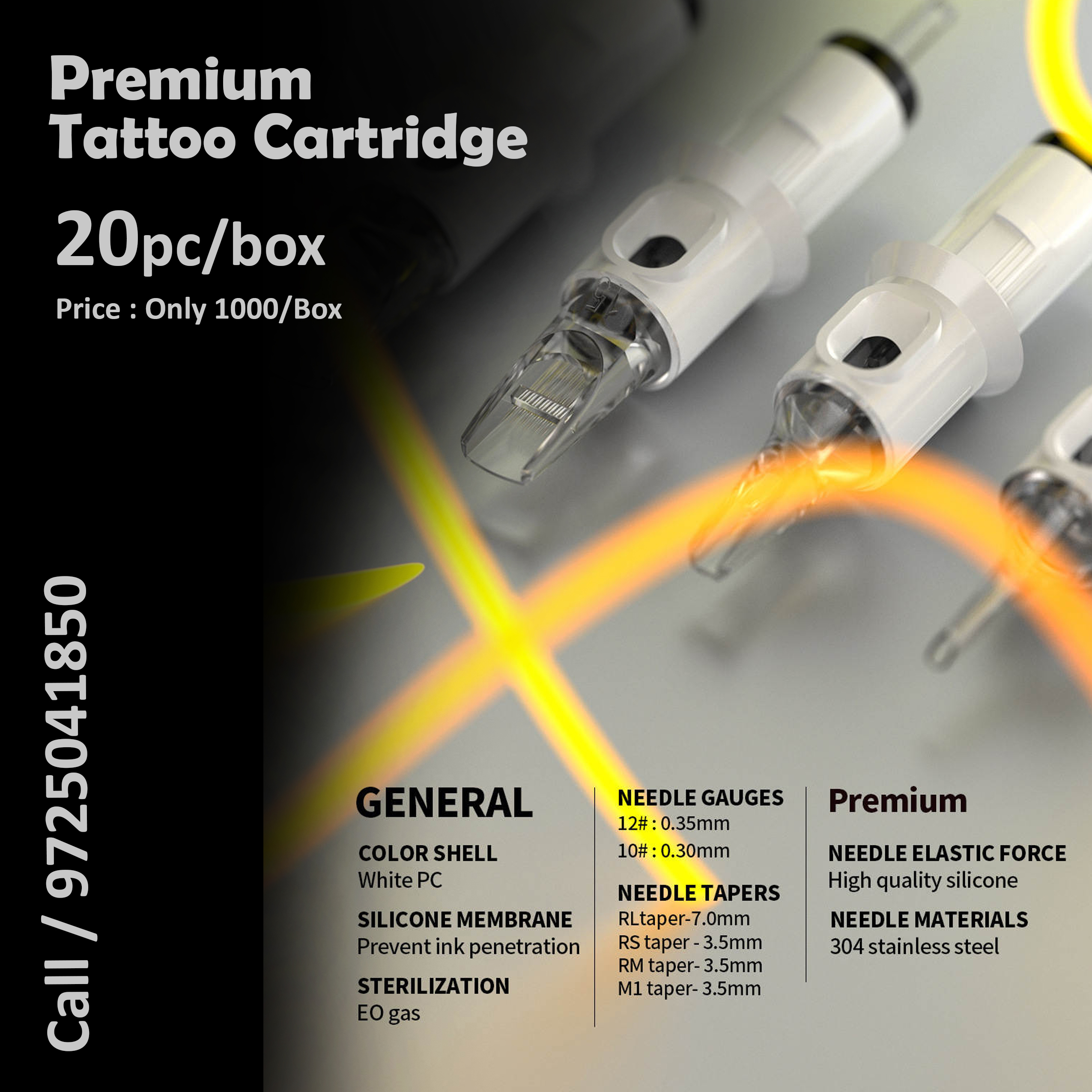 White Cartridge Pack Of 20 pc (Round Shader)