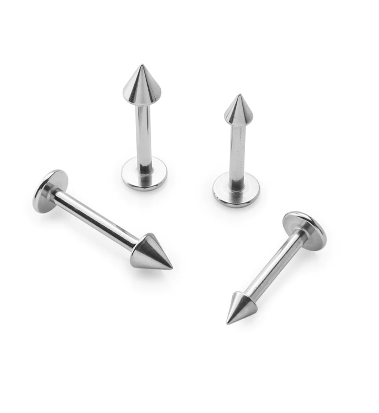 Externally Treaded Labret With Cone Top