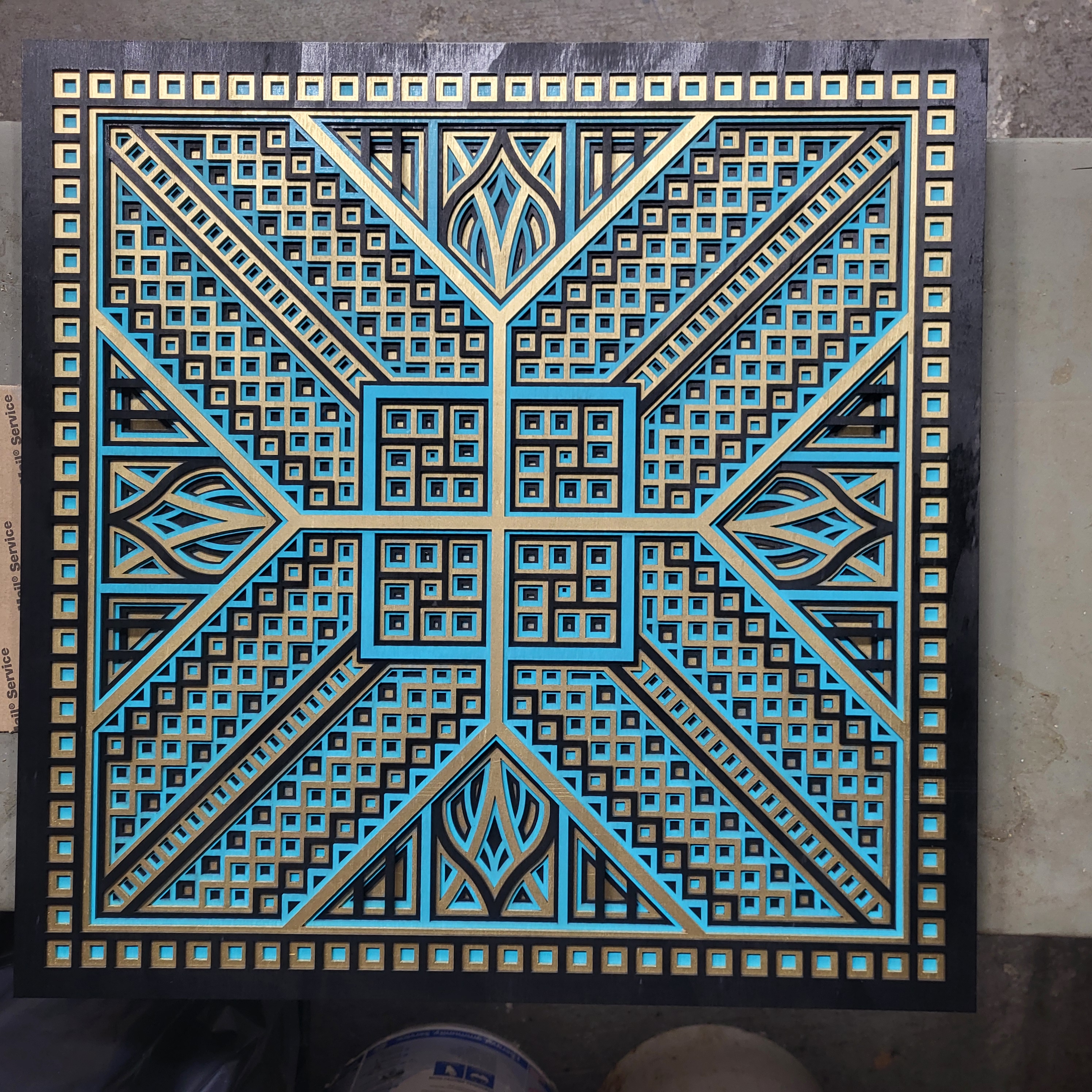 Geometric Cubes Wall Art