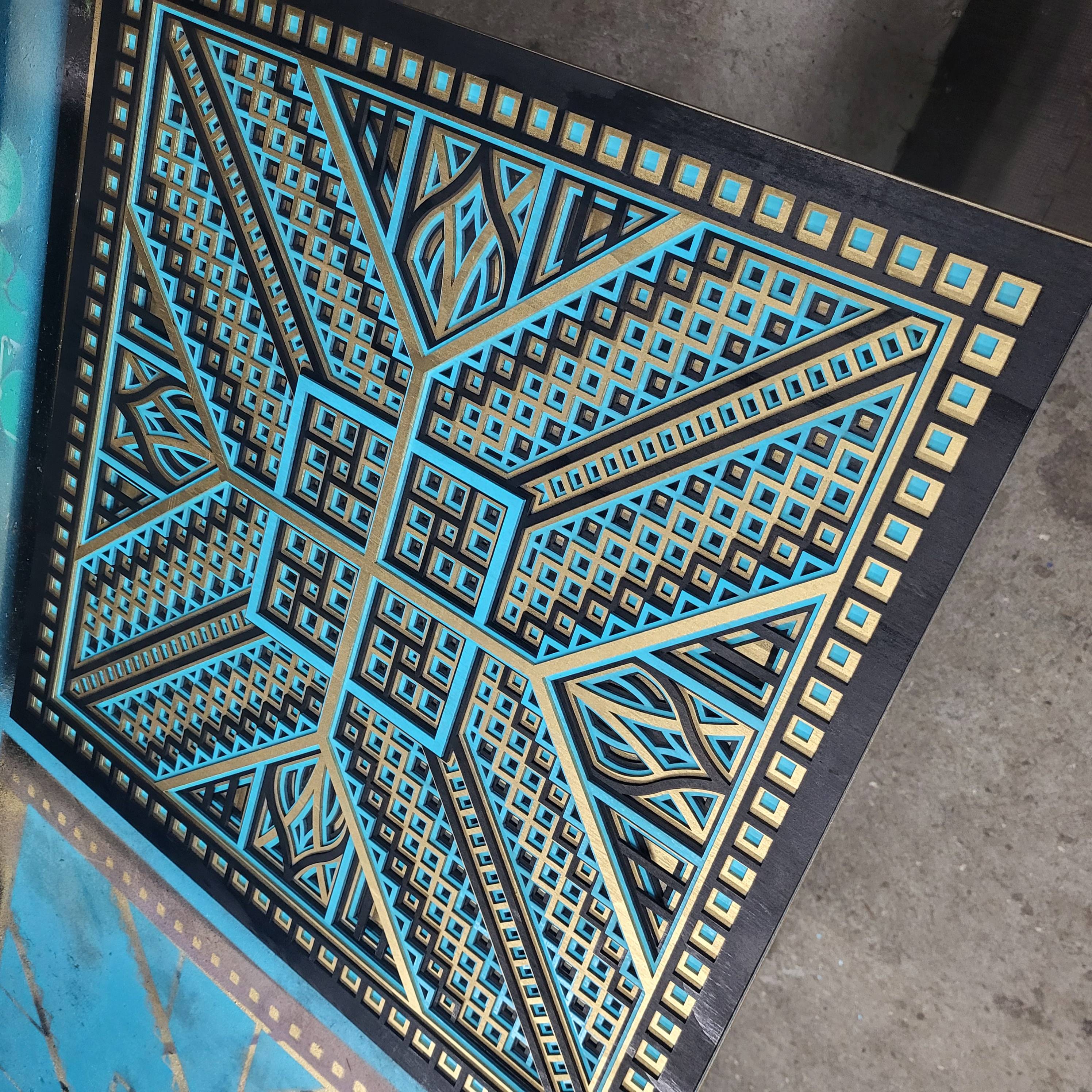 Geometric Cubes Wall Art