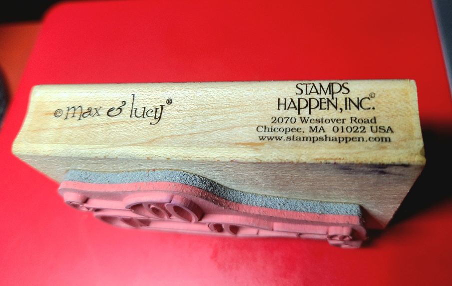 Stamps Happen, Inc. Wine Bottle and Glass Rubber Stamp