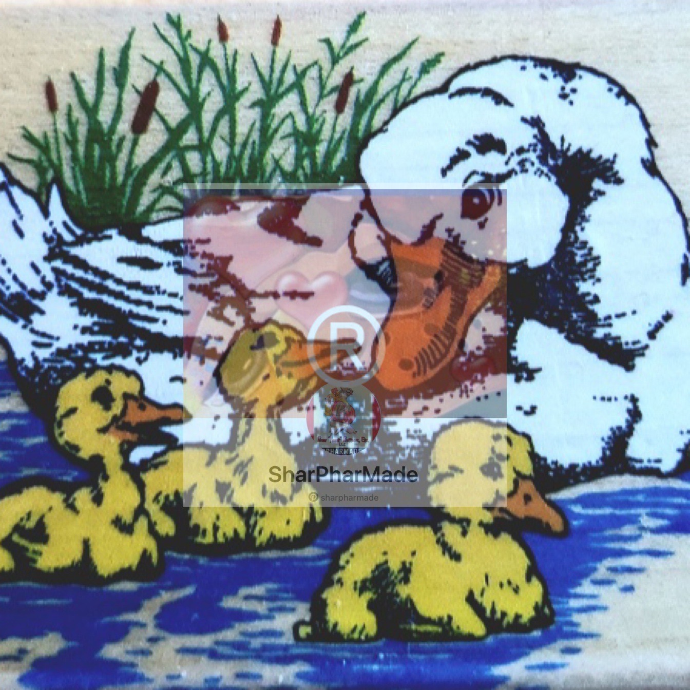Inkadinkado Mother Duck With Ducklings Vintage Rubber Stamp