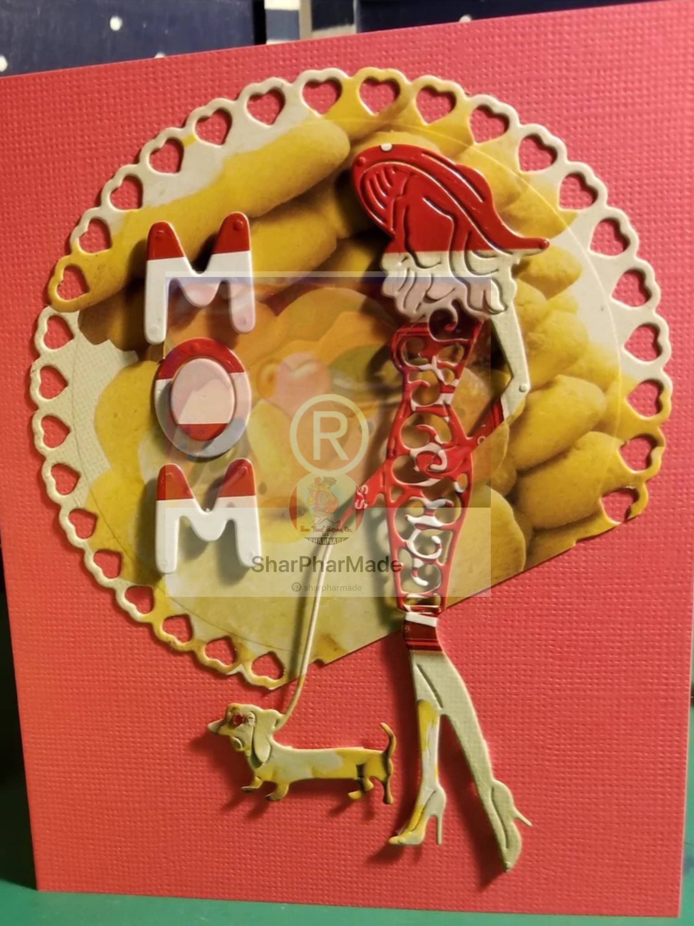 Mom I Love You Handmade Good Greeting Supply Card 💋