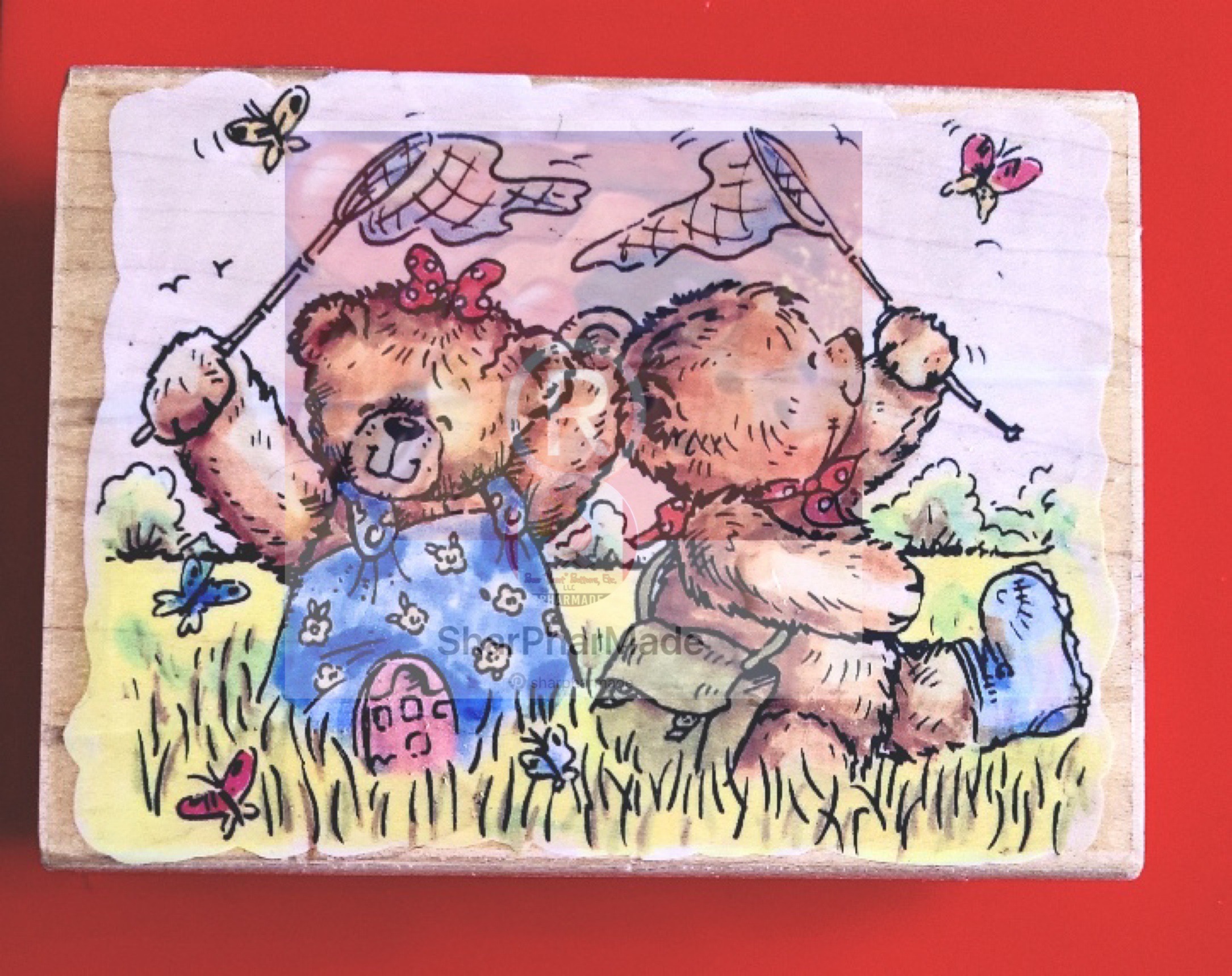 Penny Black, Inc. Butterfly Fun Vintage RARE Rubber Stamp