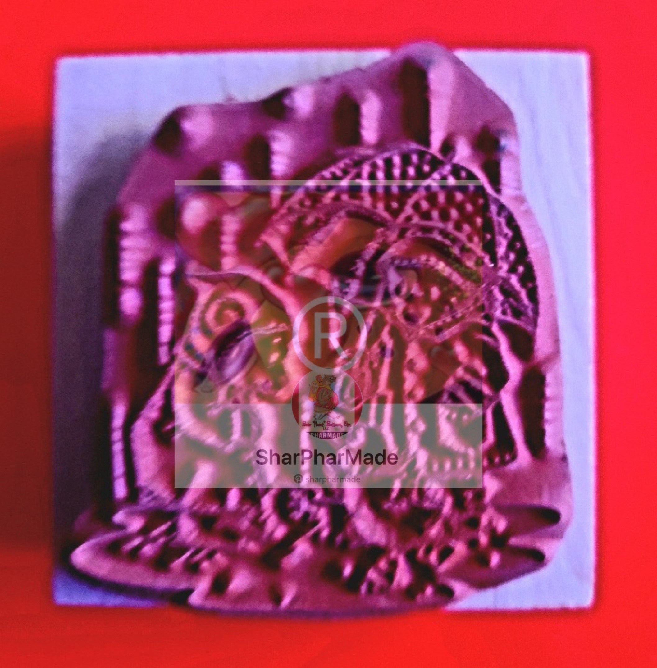 Delafield Stamp Company H765 Duck and Bears In Rain Vintage Rubber Stamp