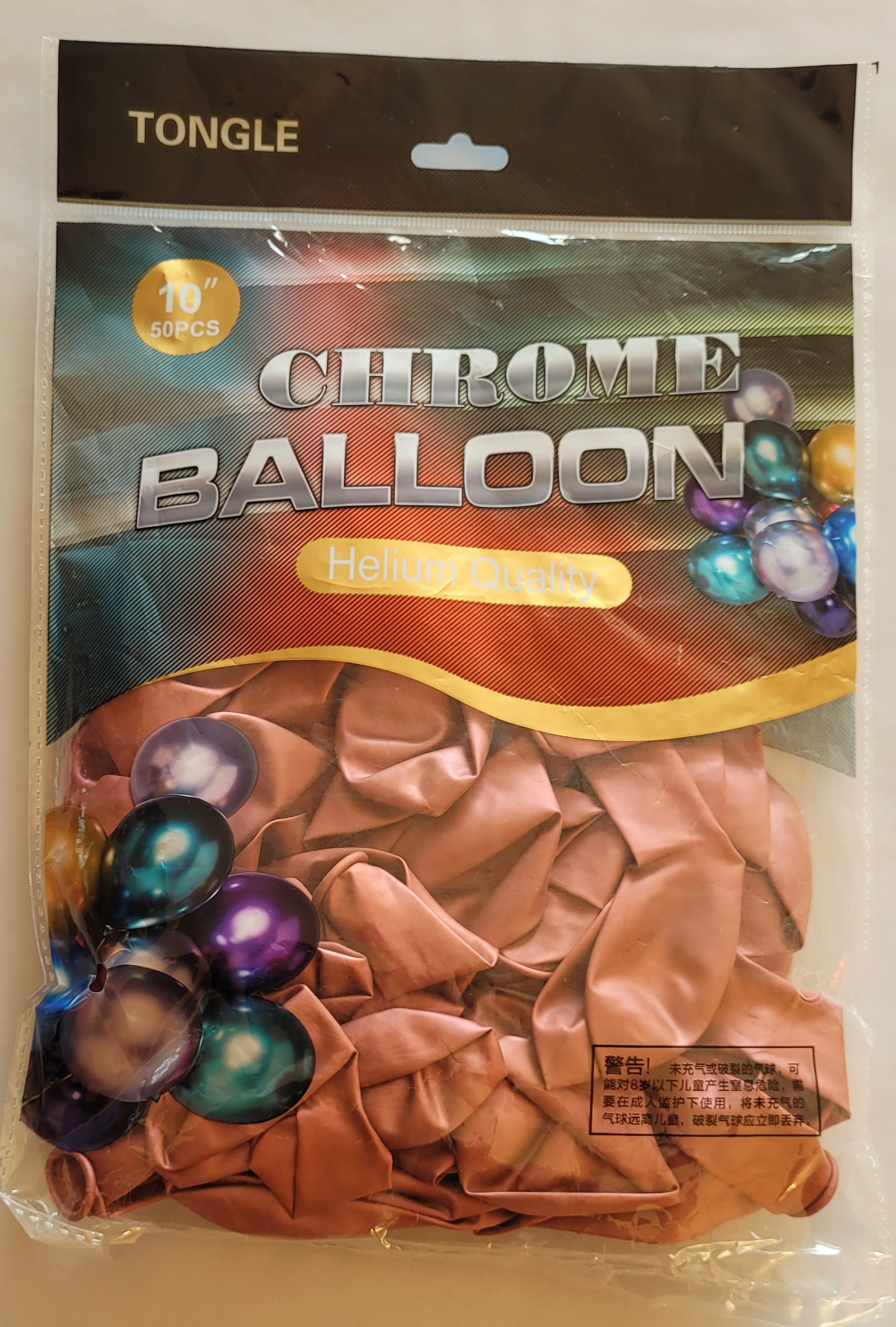 Chrominiai balionai 25cm (50 vnt)