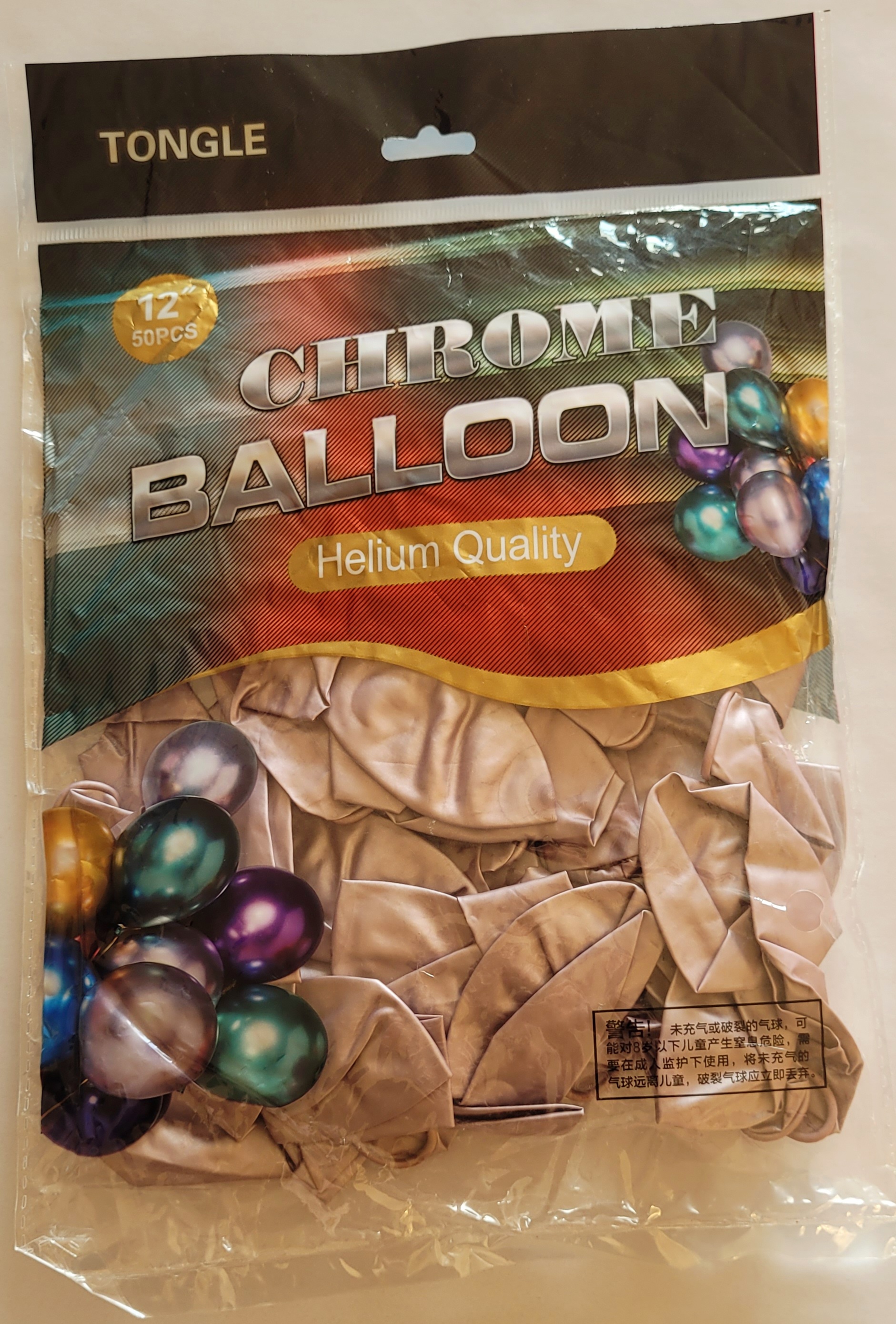 Chrominiai balionai (50vnt.)