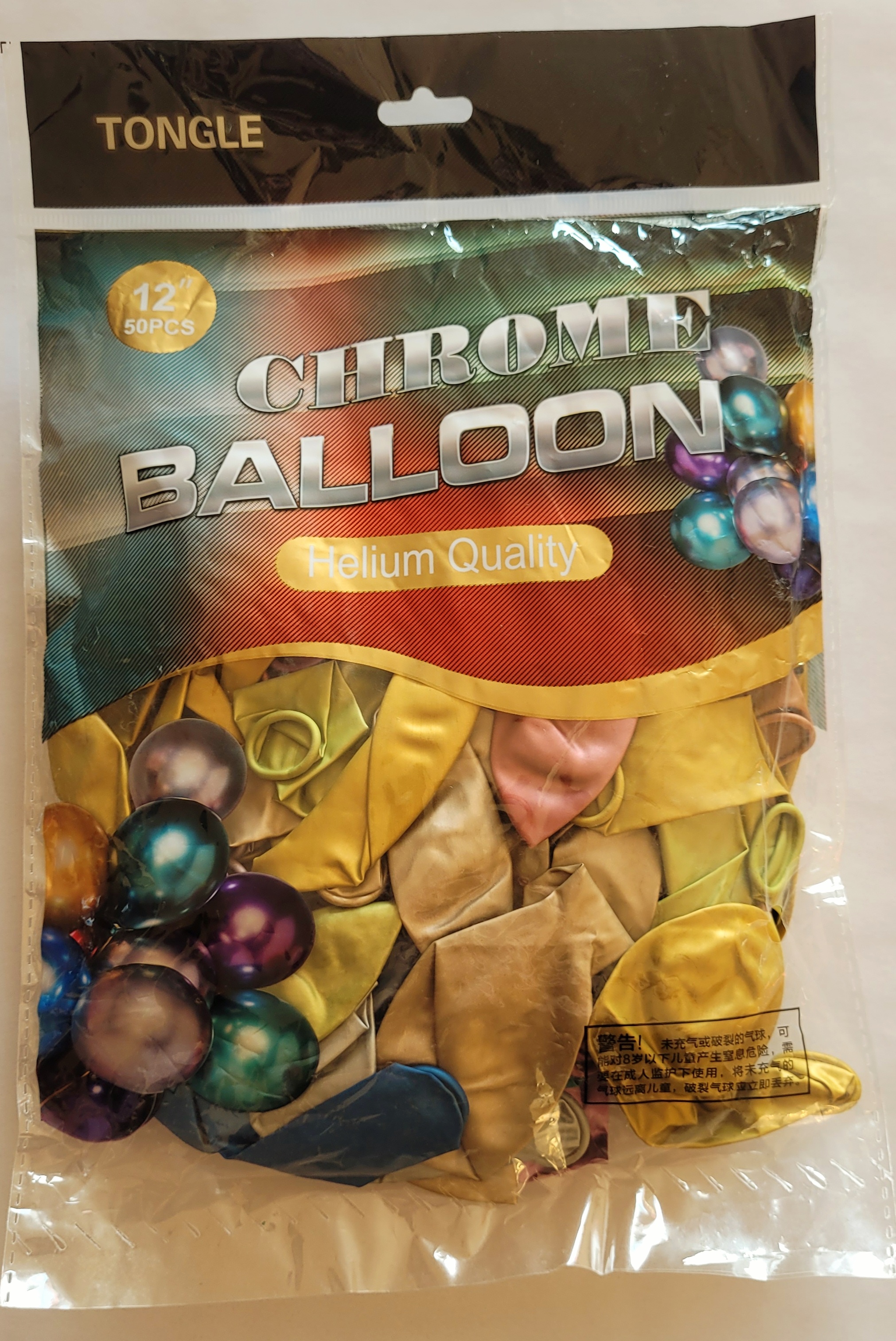 Chrominiai balionai (50vnt.)