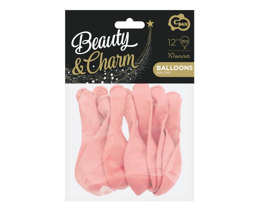 Pastelinis, šviesiai rožinės spalvos, balionų rinkinys (10 vnt.) 