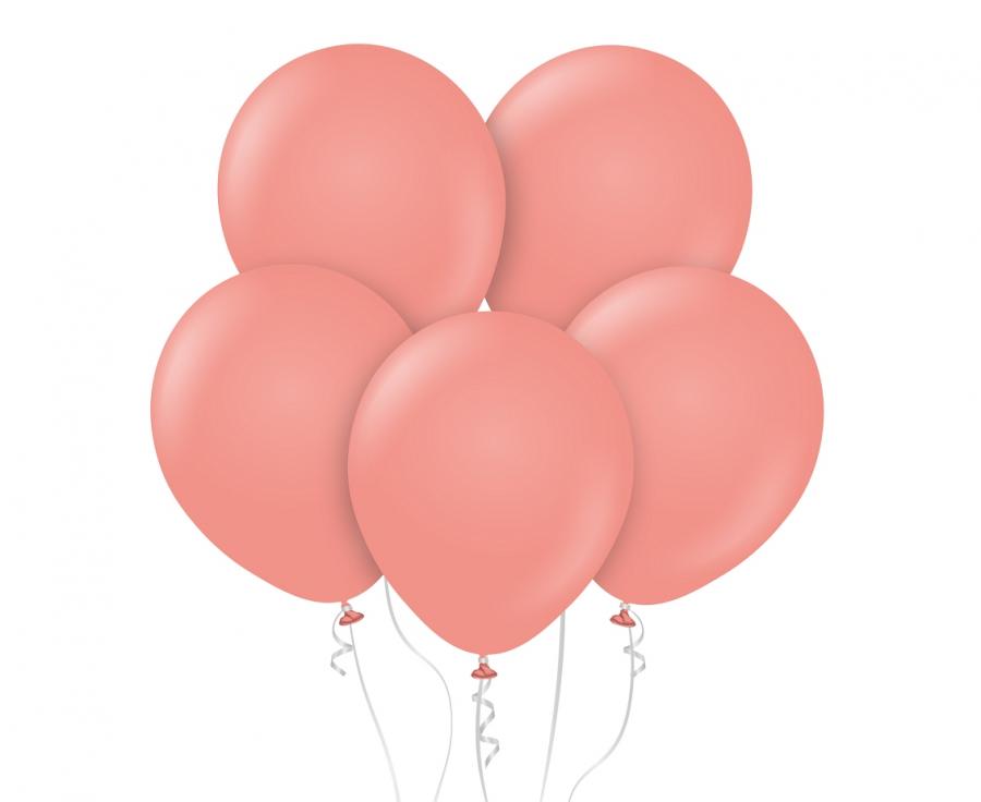 Švelnios, koralų spalvos, balionų rinkinys (50 vnt.)