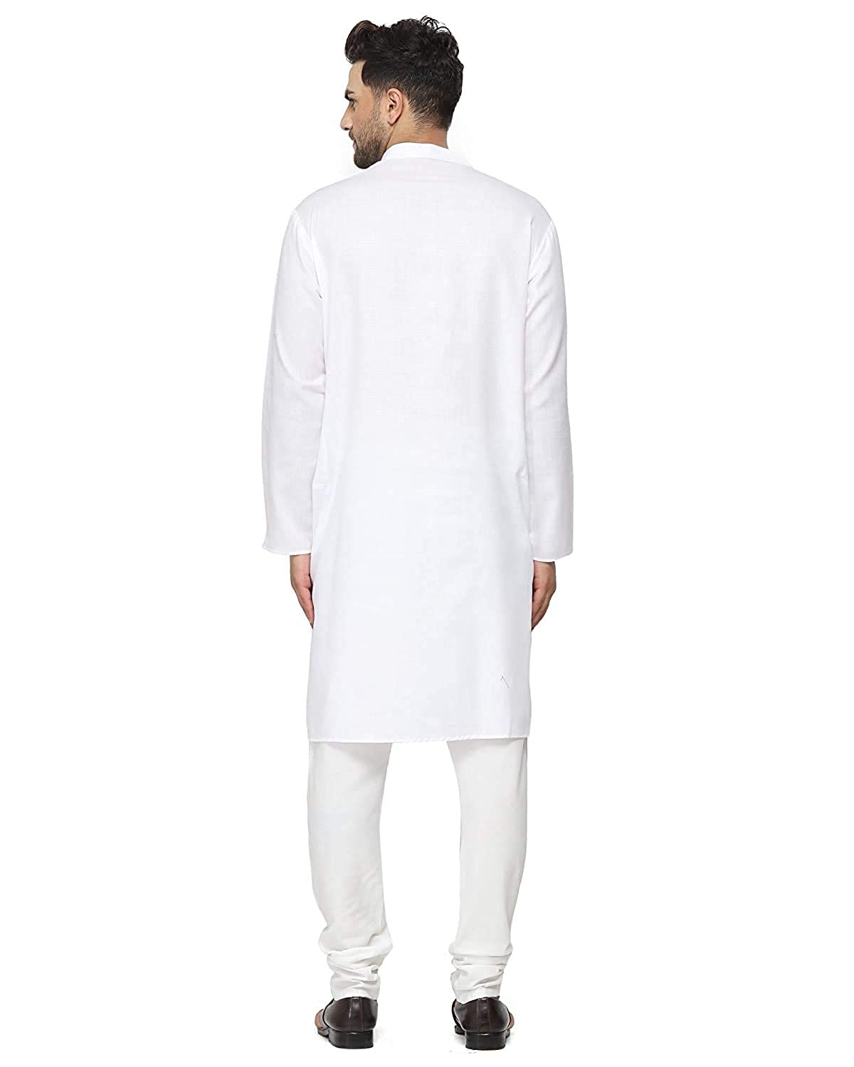 Aaryavar White Men's Khadi Cotton - Kurta Pyjama Set