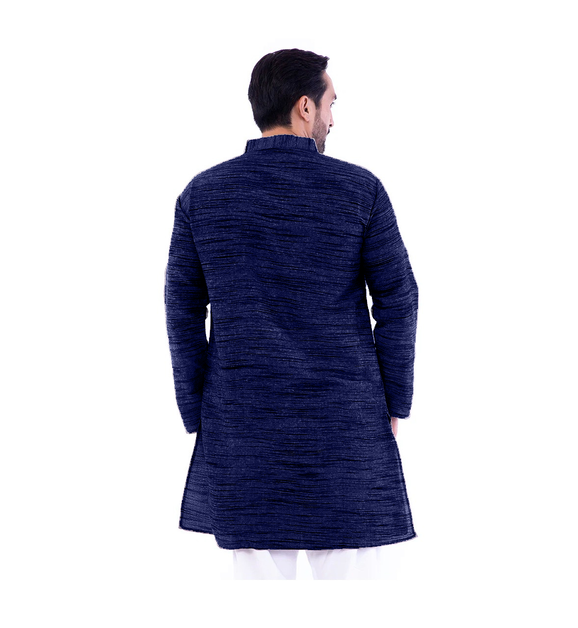 Aaryavar Men's Khadi Cotton - Kurta Pyjama Set - Royal Blue Color