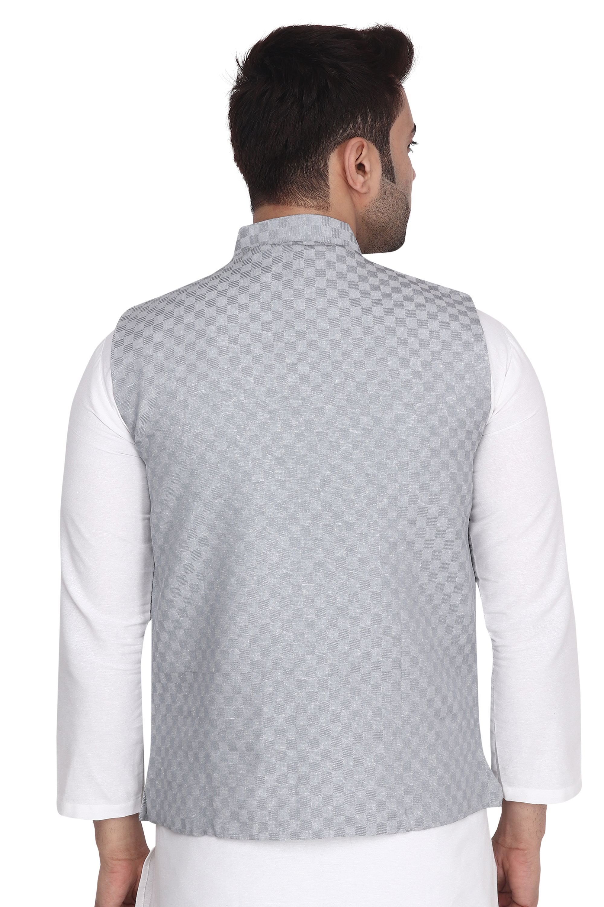 Aaryavar Ethnic Premium Nehru / Modi Jacket - Grey Color